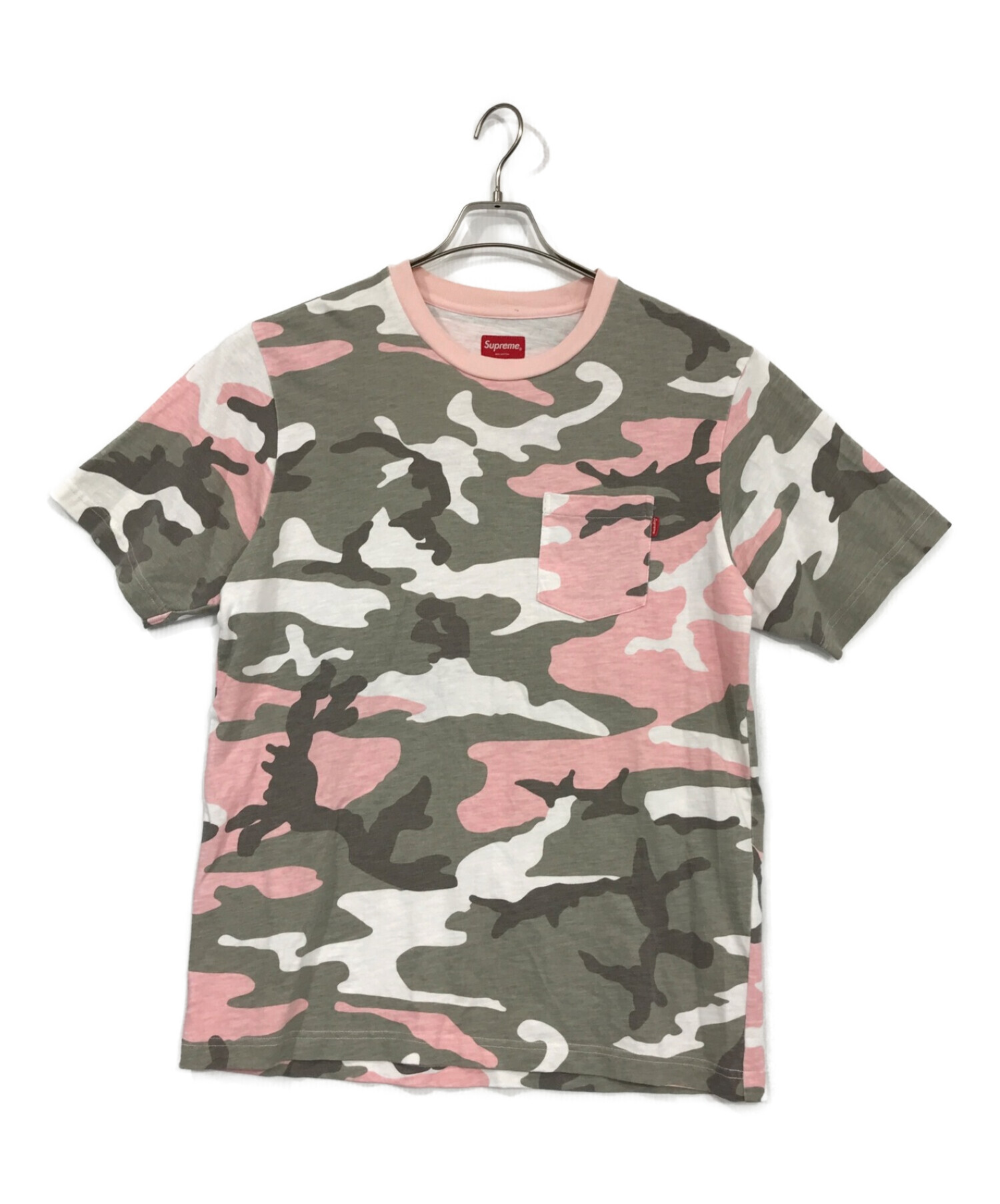 SUPREME (シュプリーム) 18SS POCKET TEE CAMO ピンク サイズ:SIZE　M