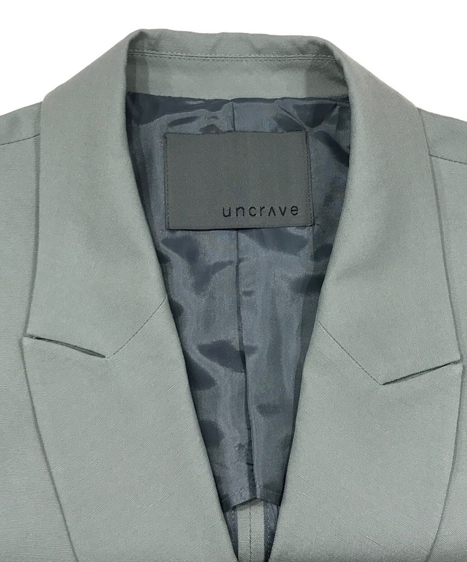 uncrave (アンクレイヴ) クリスピーリネン ダブルジャケット グリーン サイズ:SIZE 0
