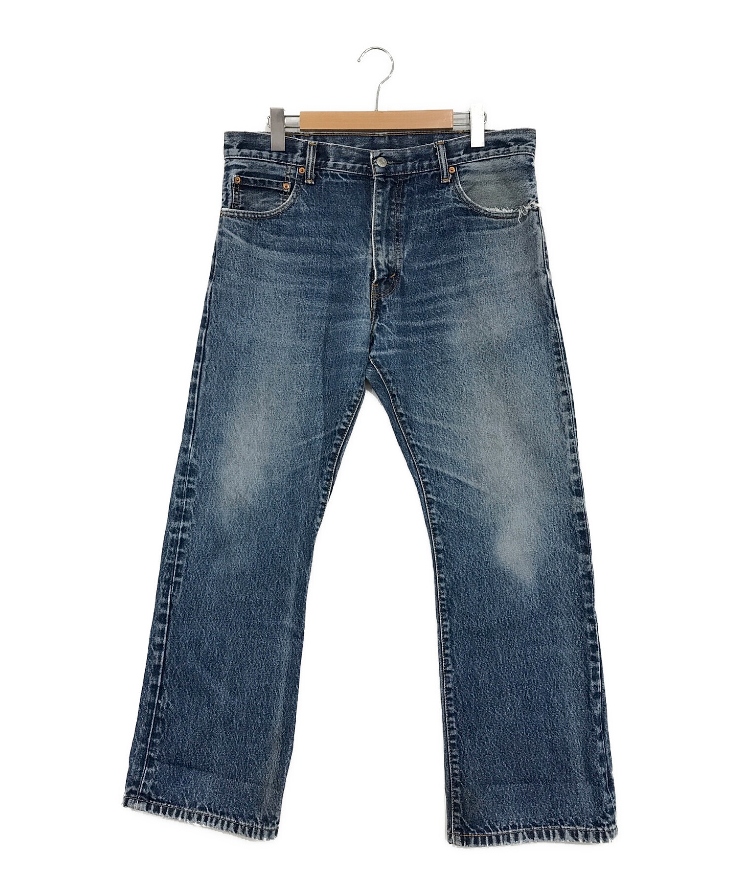 LEVI'S (リーバイス) 517ブーツカットダメージ加工デニムパンツ インディゴ サイズ:SIZE W36