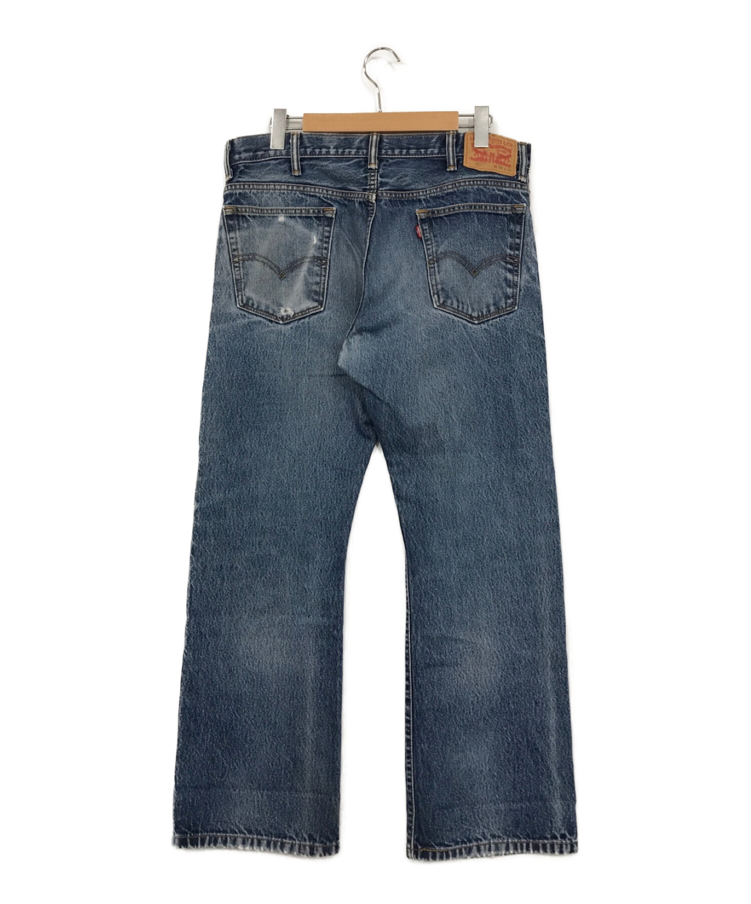 LEVI'S (リーバイス) 517ブーツカットダメージ加工デニムパンツ インディゴ サイズ:SIZE W36