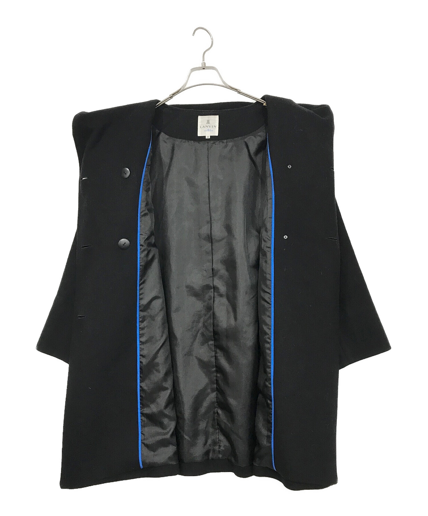 LANVIN en Bleu ウールコート ブラック サイズ38