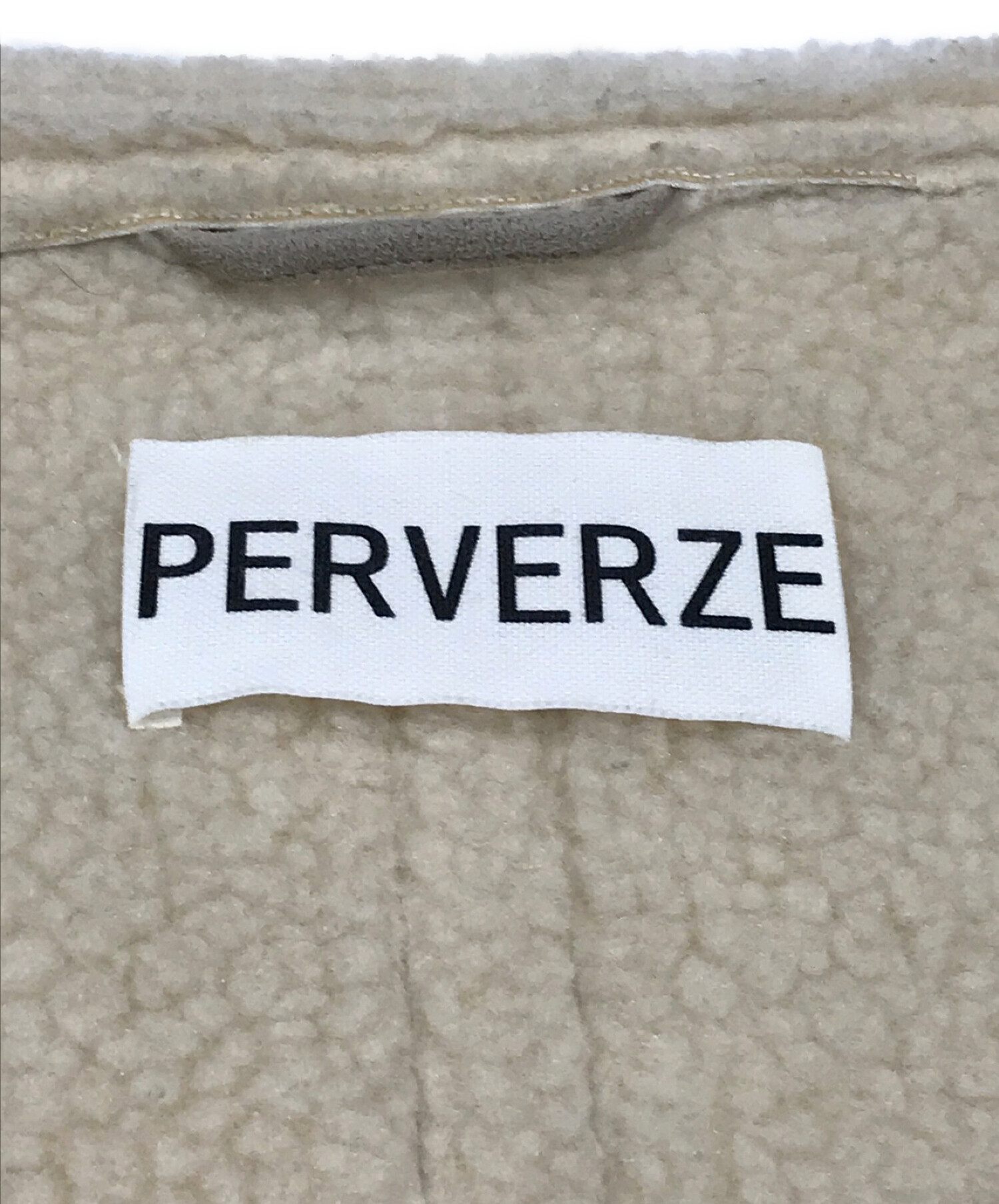 中古・古着通販】PERVERZE (パーバーズ) open neck B3 ベージュ サイズ