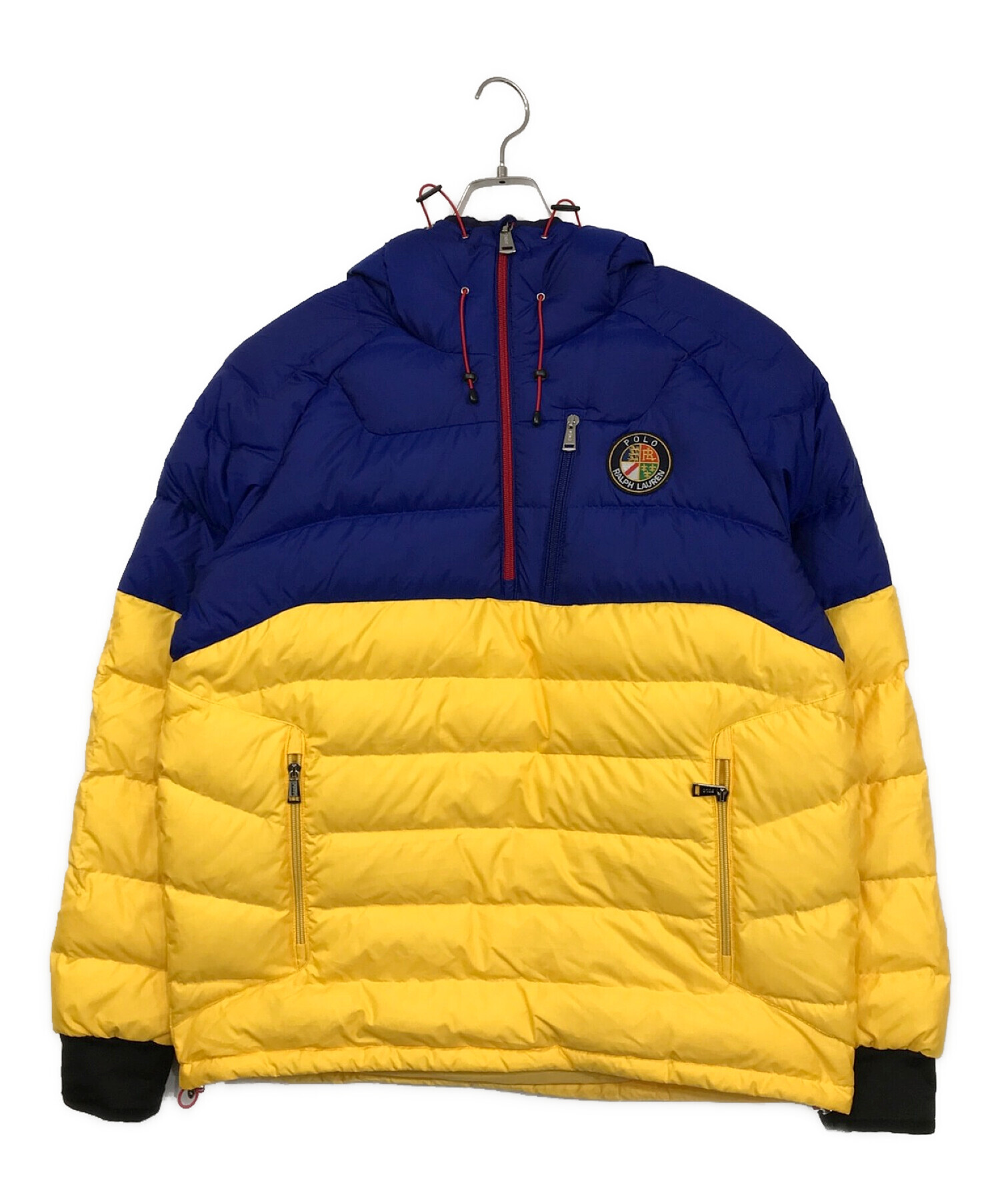 POLO RALPH LAUREN (ポロ・ラルフローレン) ダウンジャケット ブルー×イエロー サイズ:SIZE　M