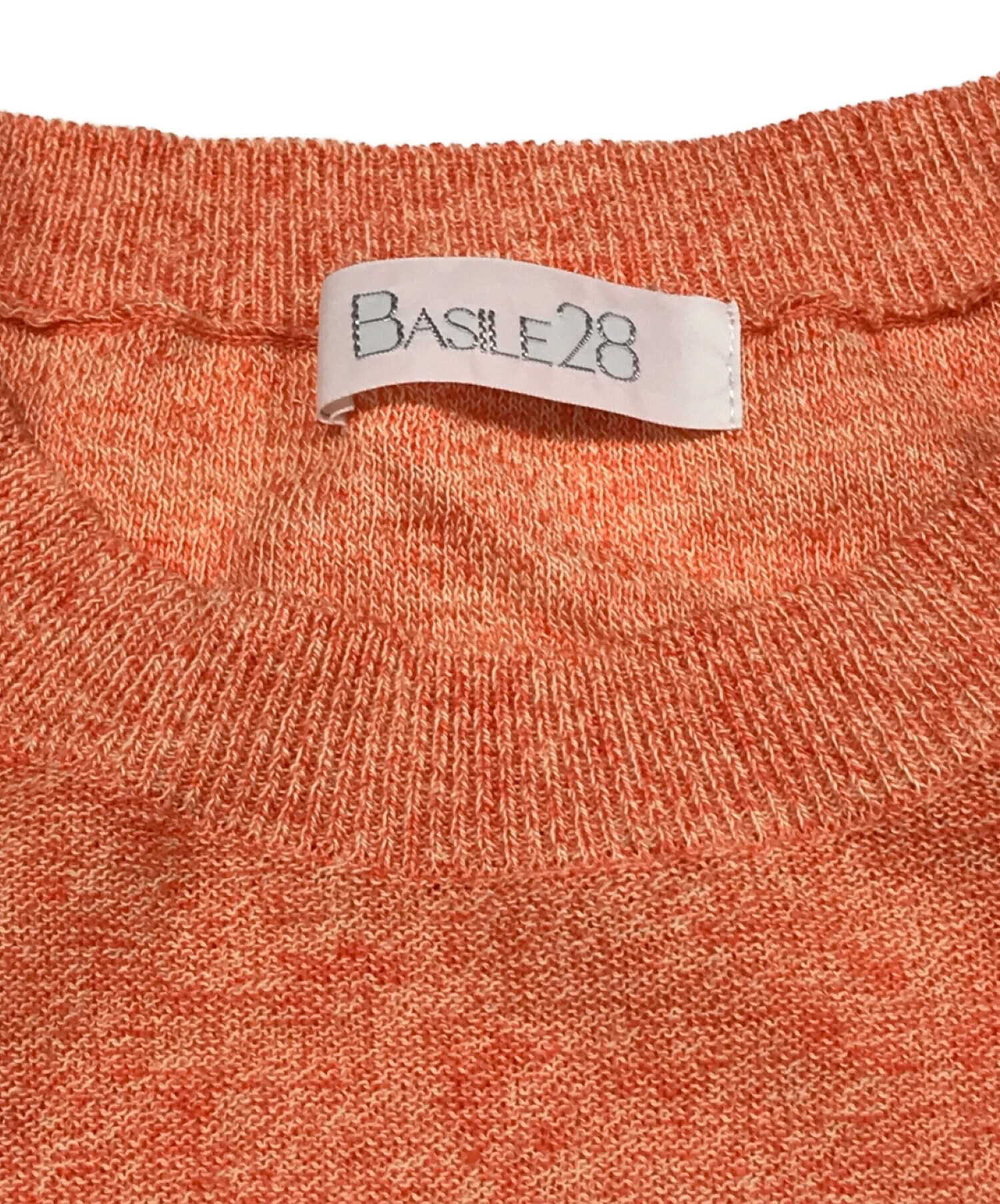 BASILE 28 (バジーレ28) カラー杢 半袖プルオーバー オレンジ サイズ:SIZE　9 未使用品