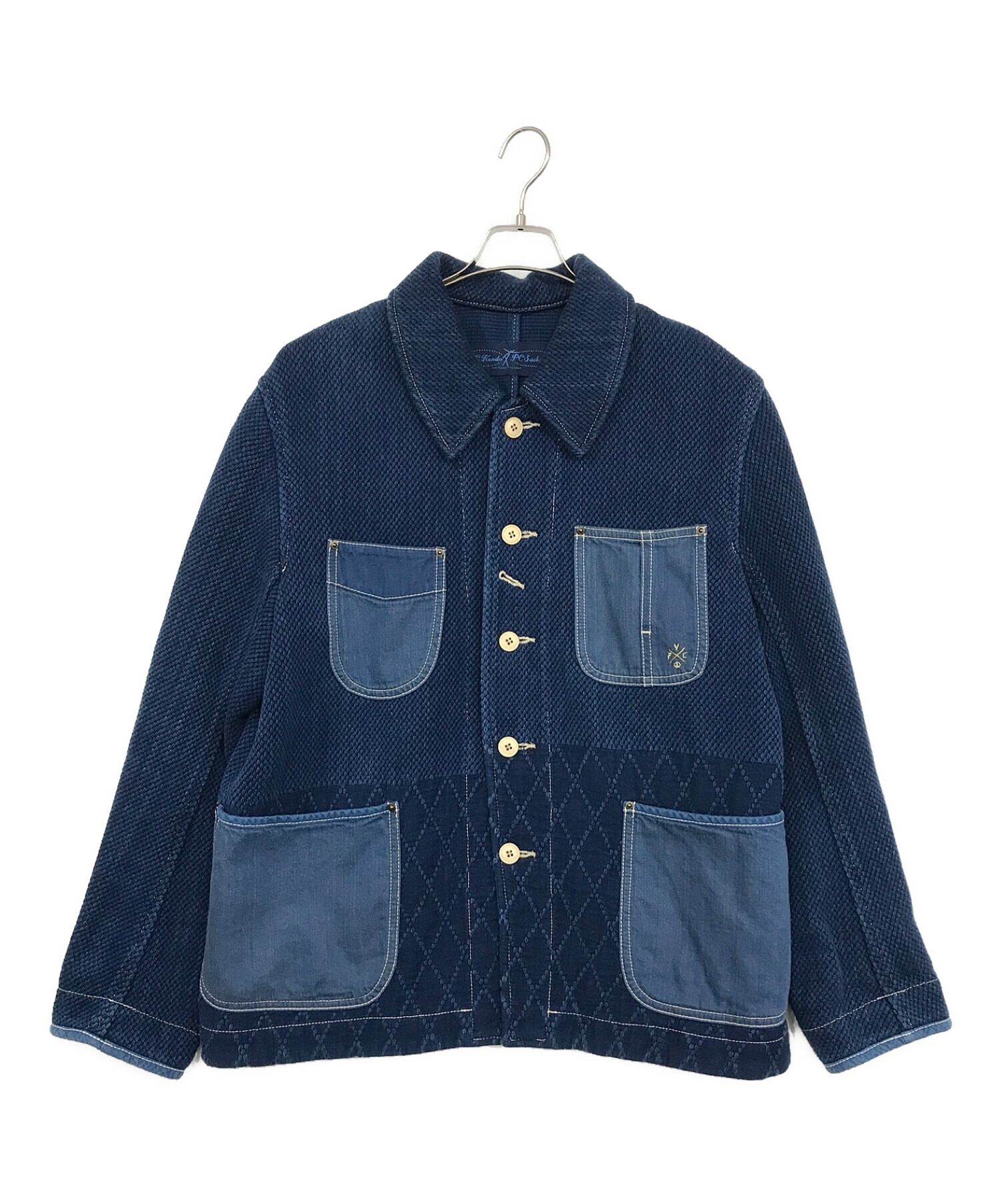 Porter Classic (ポータークラシック) PC KENDO / PC SASHIKO FRENCH JACKET ブルー サイズ:SIZE  L