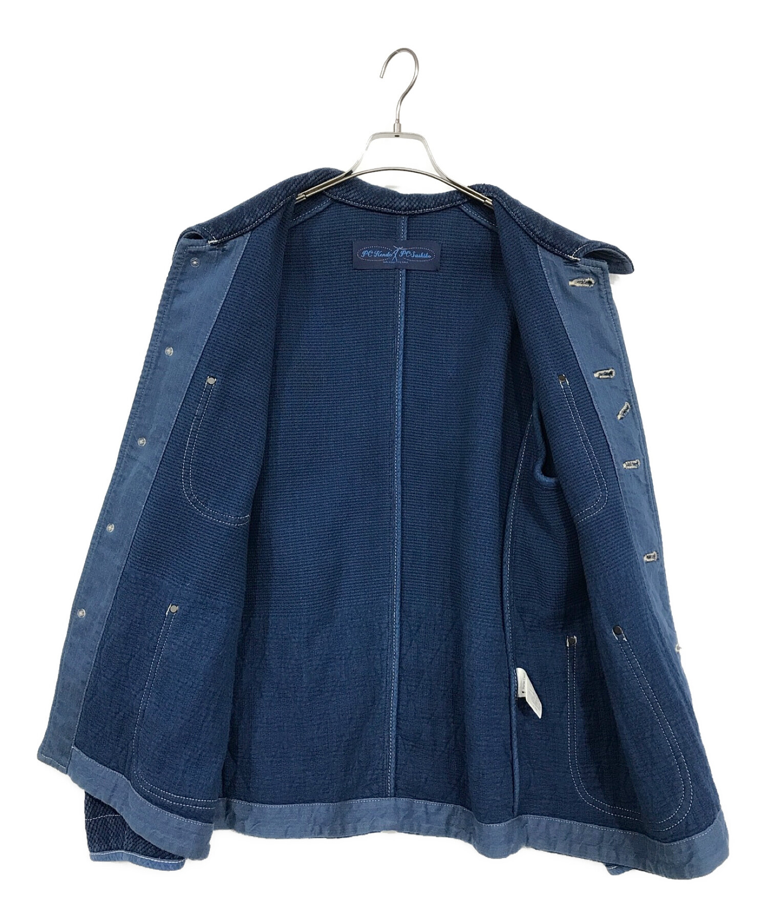 Porter Classic (ポータークラシック) PC KENDO / PC SASHIKO FRENCH JACKET ブルー サイズ:SIZE  L