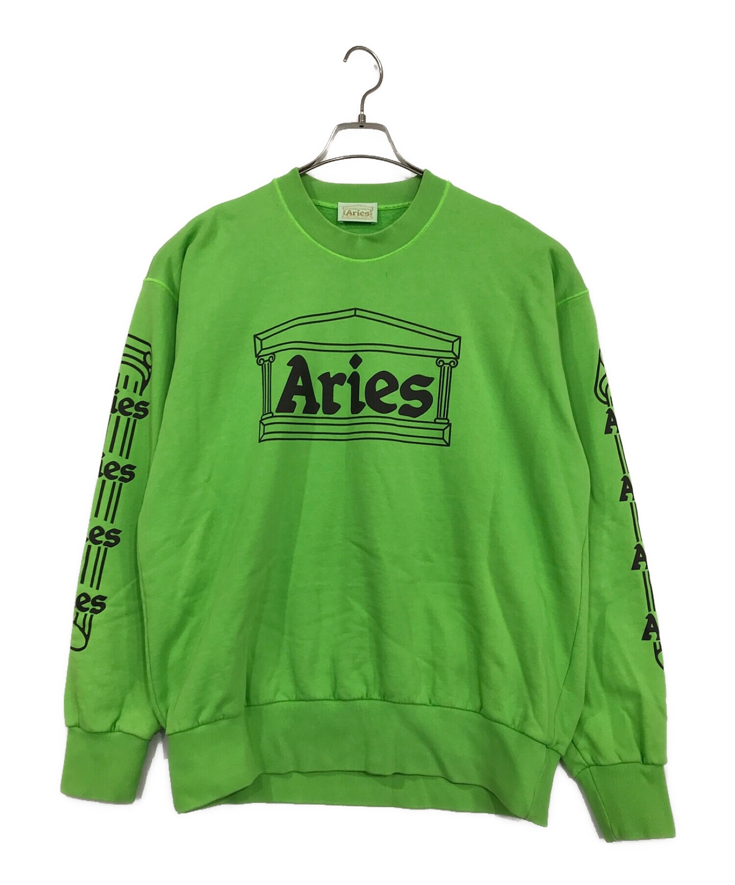 中古・古着通販】ARIES (アリーズ) プリントスウェット グリーン