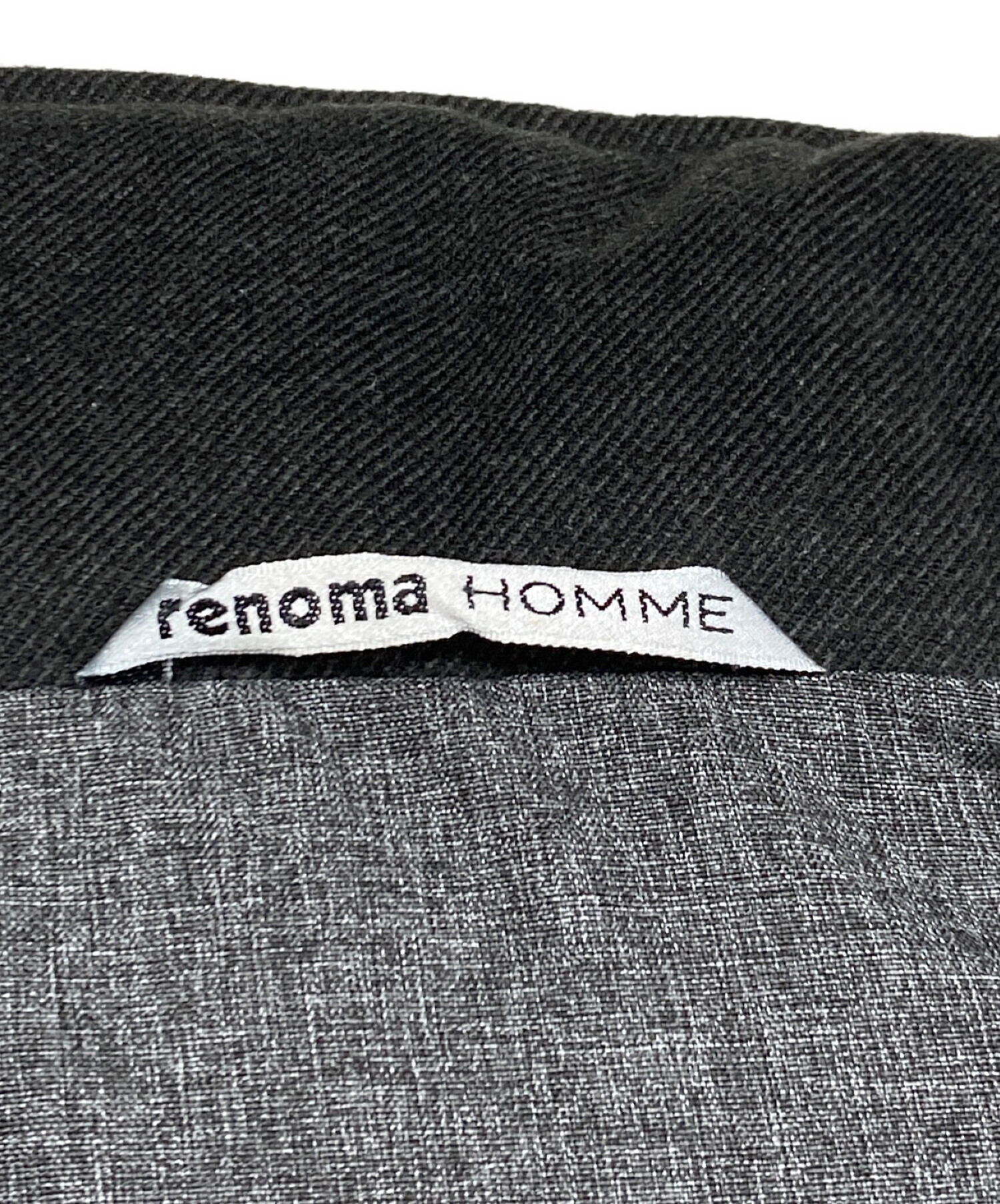 renoma HOMME (レノマオム) ニット切替 フード脱着ダウン グレー サイズ:M