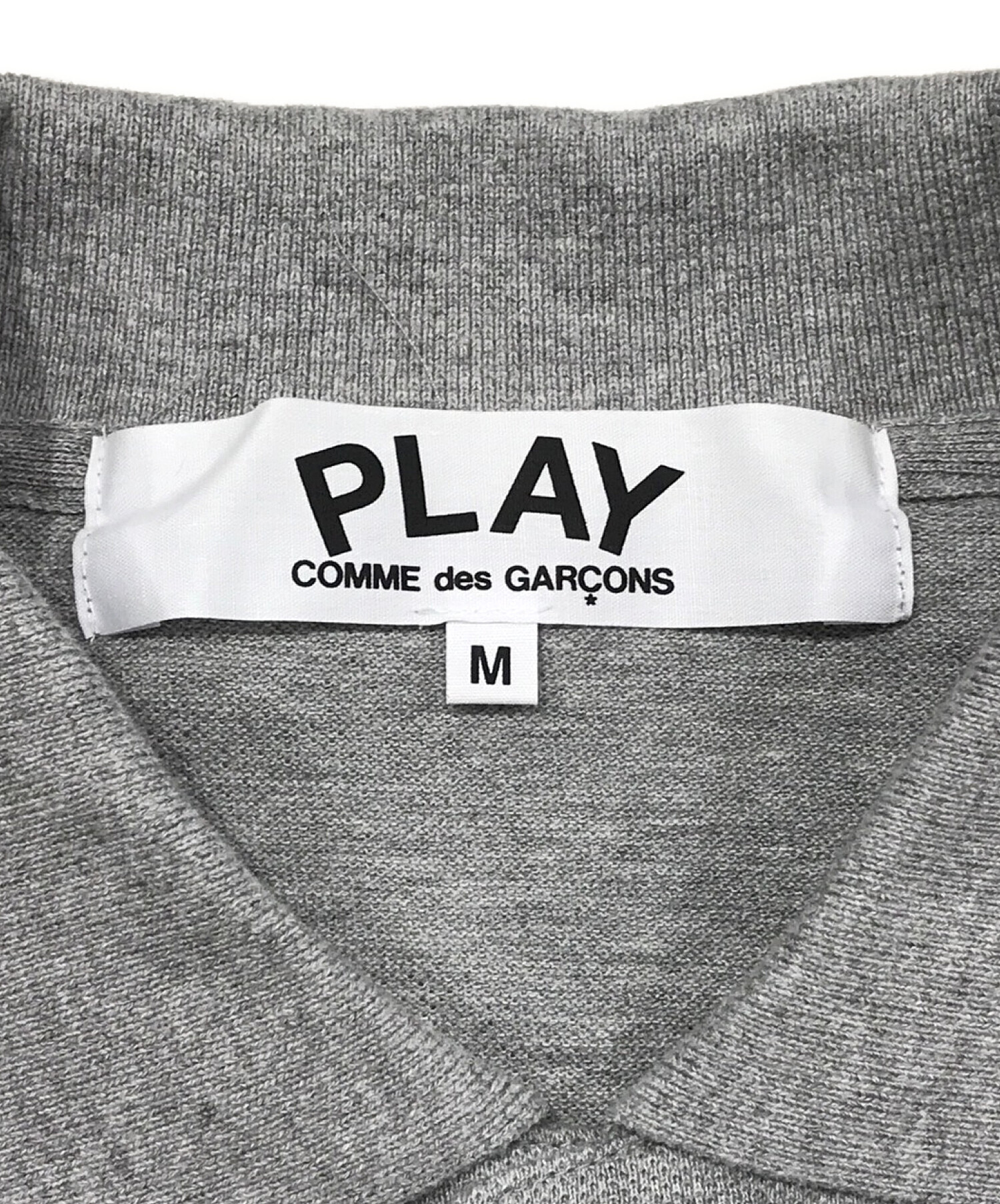 PLAY COMME des GARCONS (プレイ コムデギャルソン) ポロシャツ グレー サイズ:SIZE　M