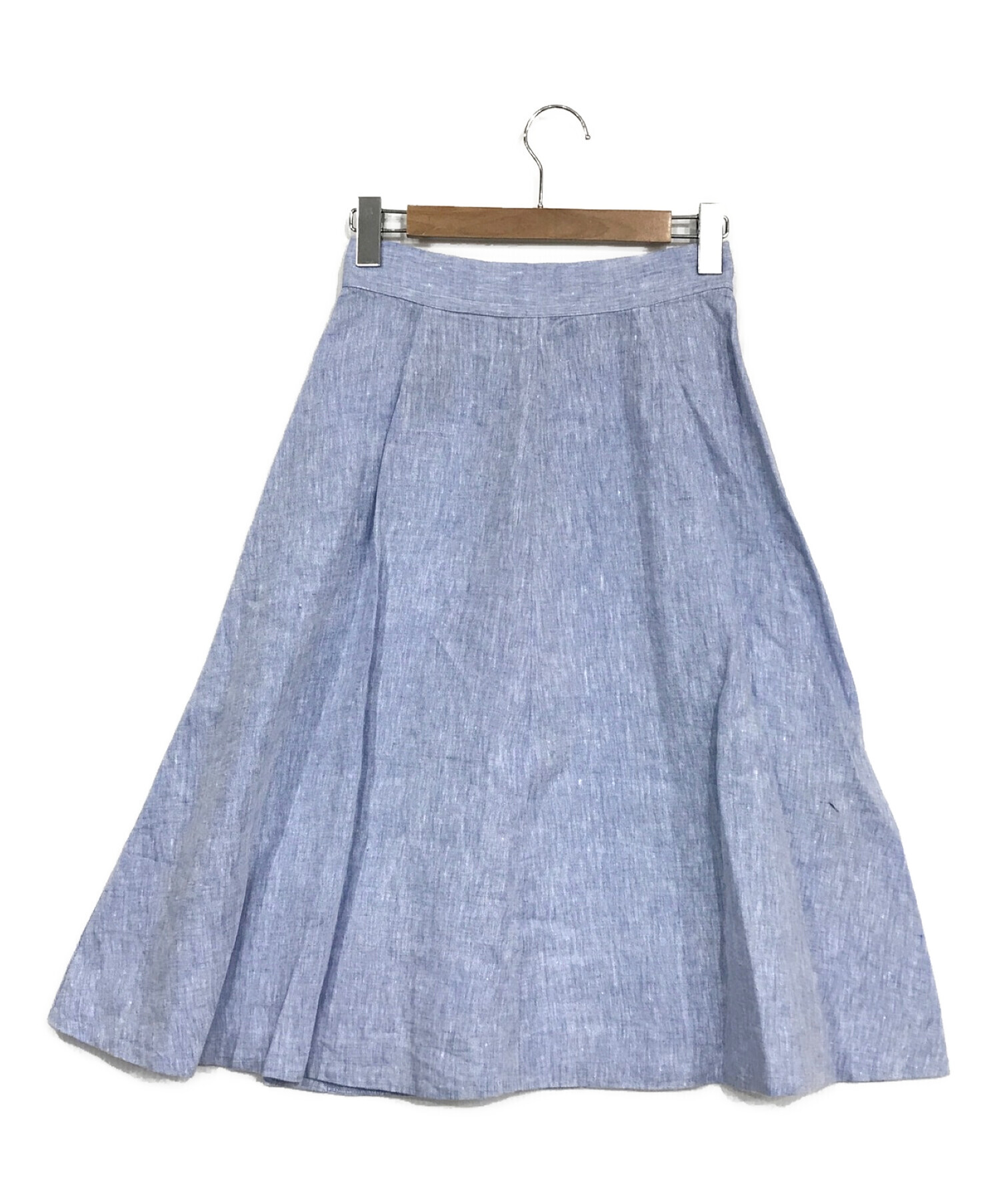 POLO RALPH LAUREN (ポロ・ラルフローレン) リネンラップスカート ブルー サイズ:SIZE　2 未使用品