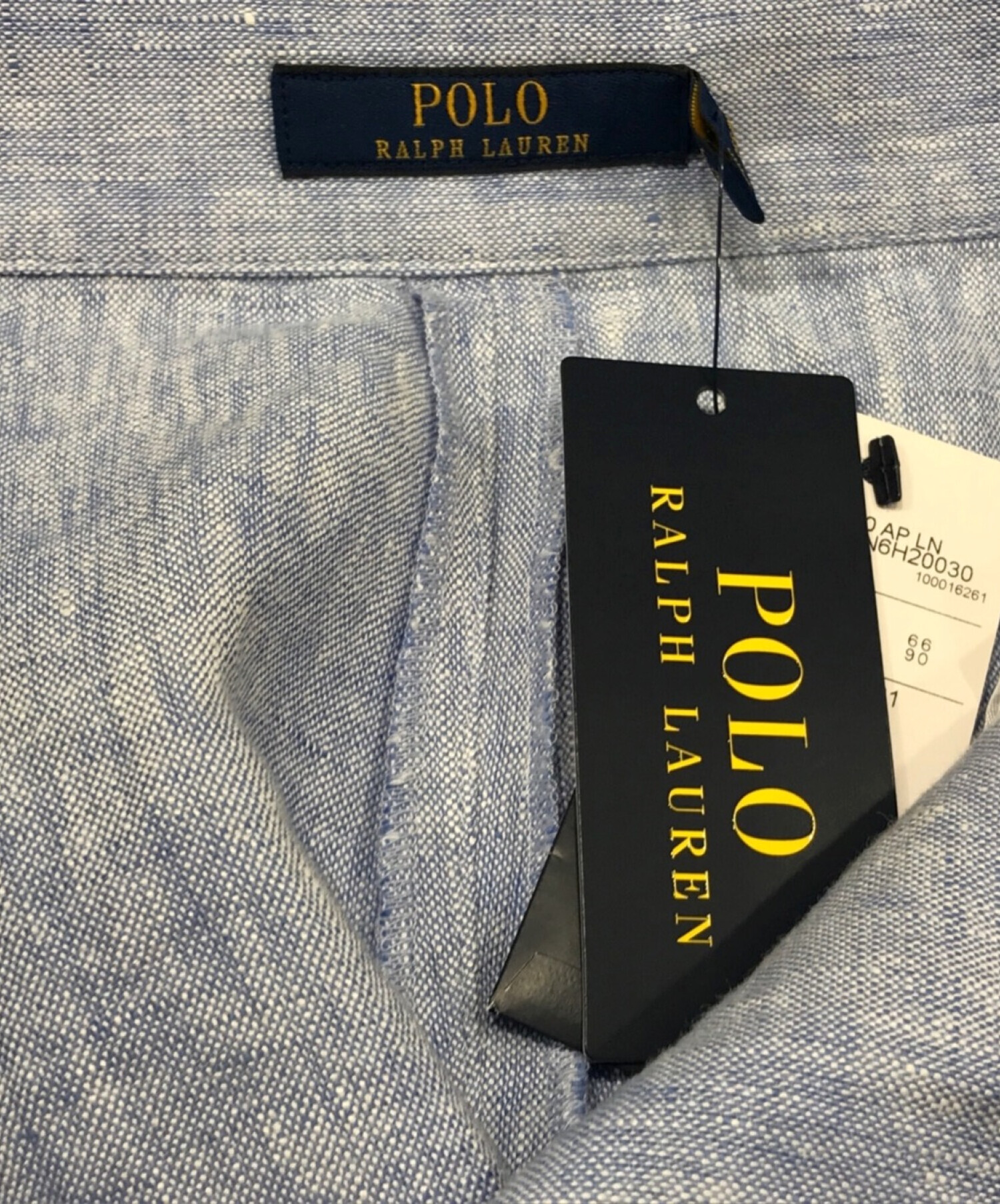 POLO RALPH LAUREN (ポロ・ラルフローレン) リネンラップスカート ブルー サイズ:SIZE　2 未使用品