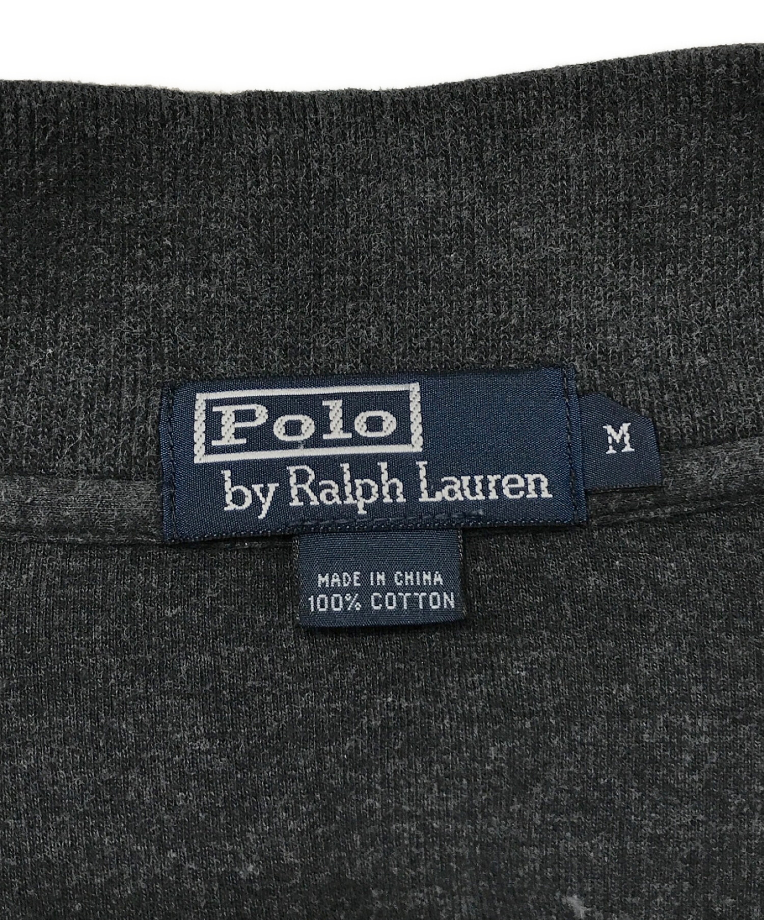 POLO RALPH LAUREN (ポロ・ラルフローレン) ハーフジップニット グレー サイズ:SIZE　M