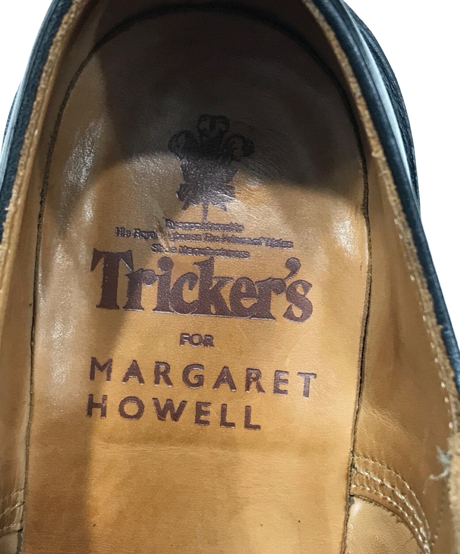 Tricker's×MARGARET HOWELL (トリッカーズ×マーガレットハウエル) 別注プレーントゥシューズ ブラック サイズ:SIZE 7.5