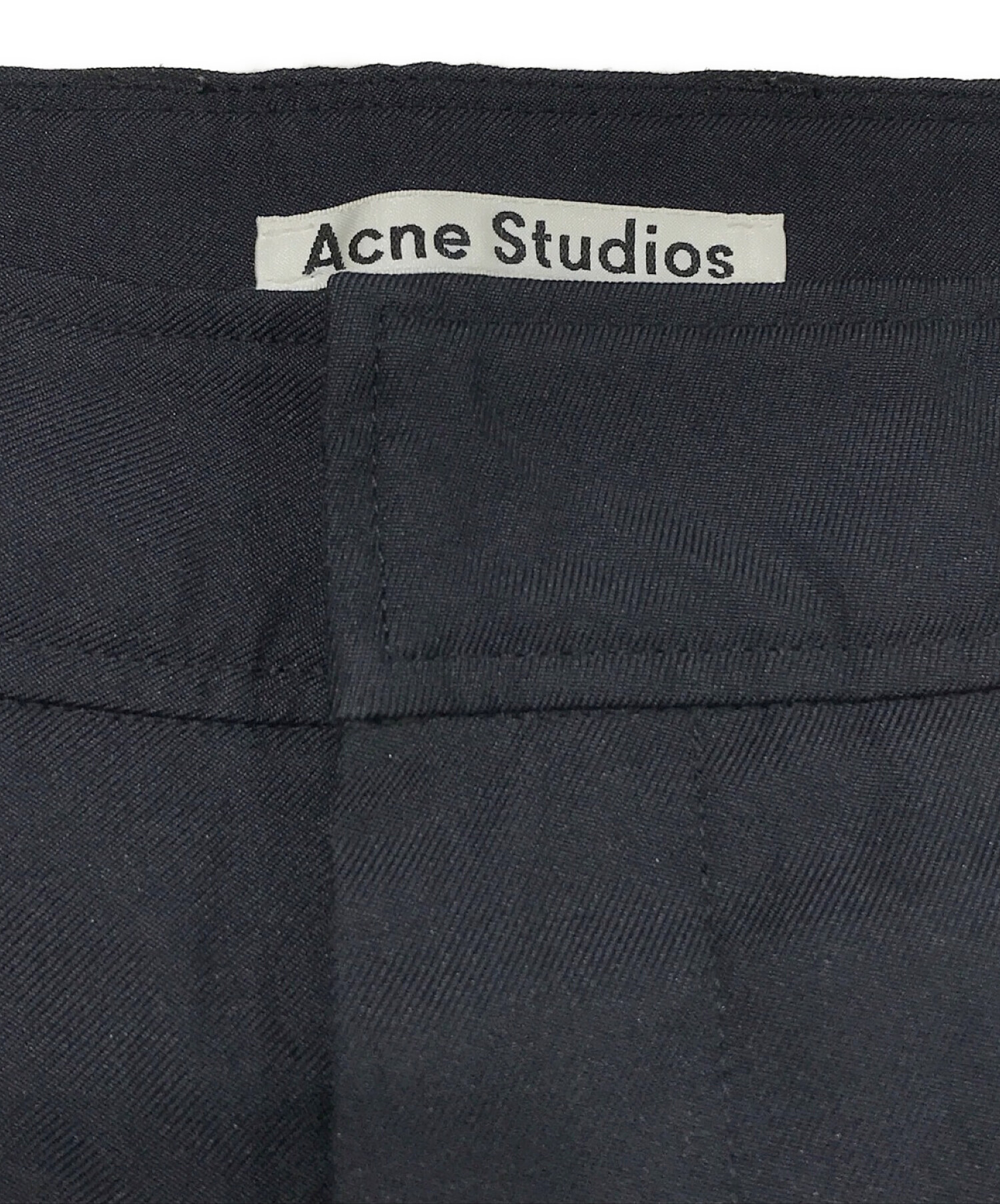 Acne studios (アクネストゥディオズ) ストレートフィットツイルトラウザーズ ネイビー サイズ:SIZE 48