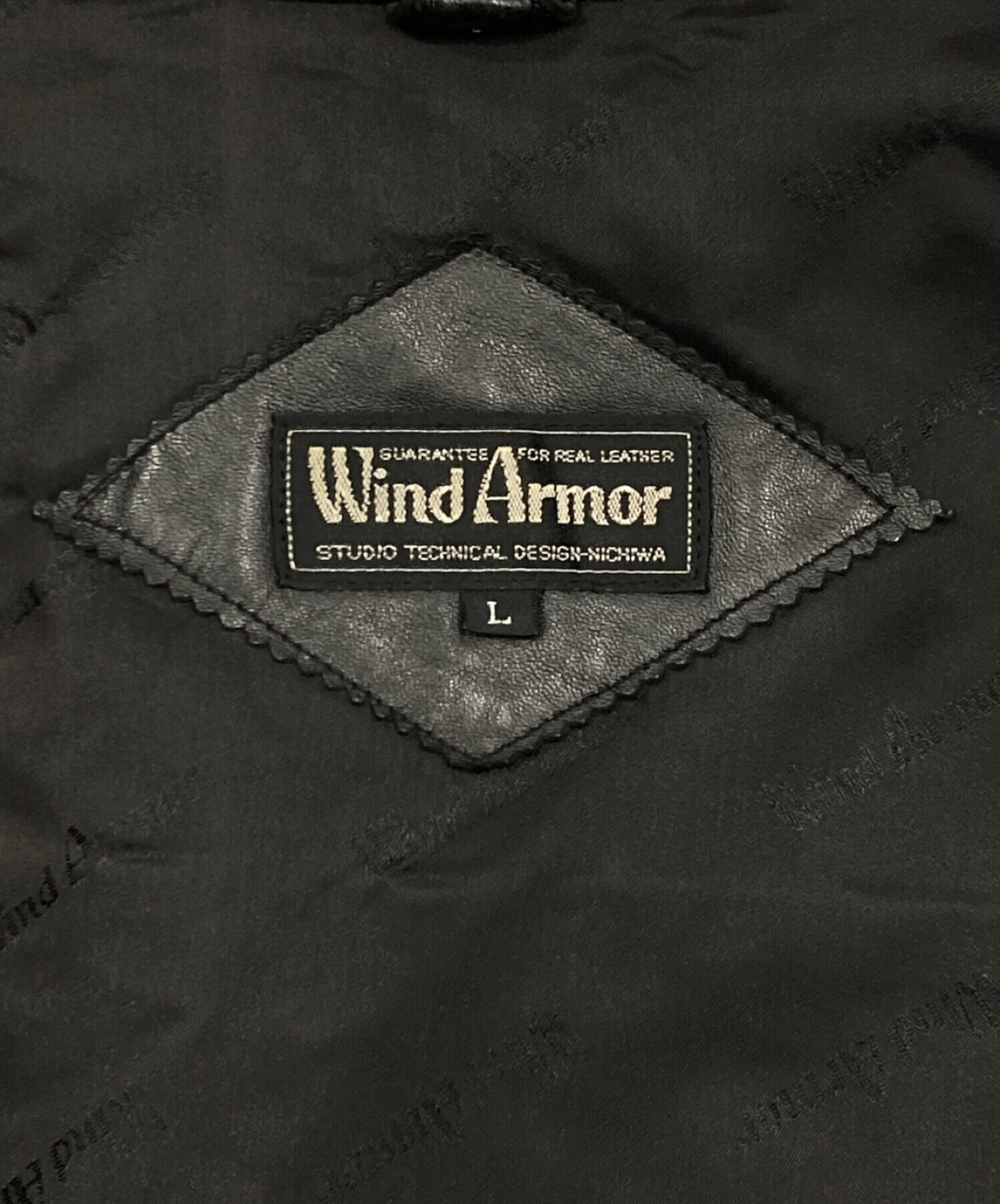 Wind Armor (ウィンドアーマー) レザーシャツジャケット ブラック サイズ:SIZE L