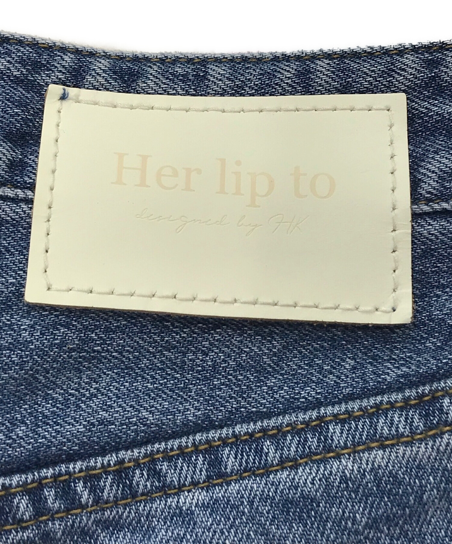 HER LIP TO (ハーリップトゥ) Tokyo High Rise Jeans インディゴ サイズ:SIZE 24