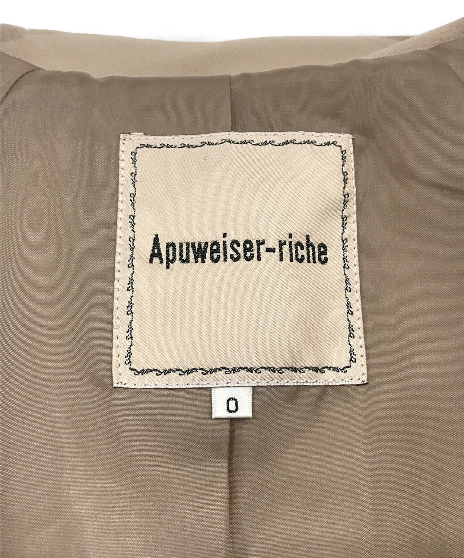 中古・古着通販】Apuweiser-riche (アプワイザーリッシェ) ケープ風