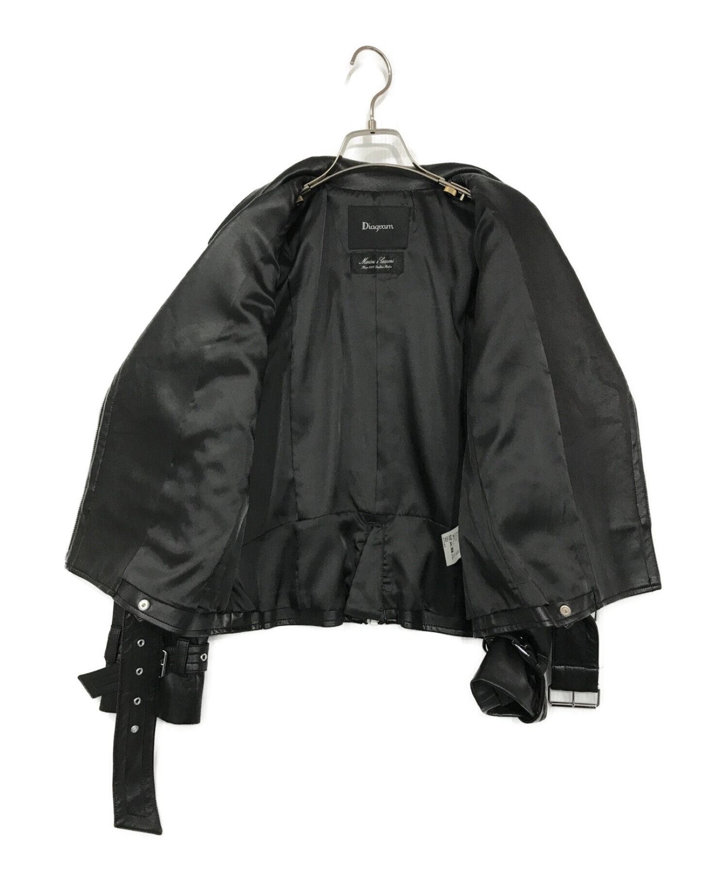 Diagram (ダイアグラム) ライダースジャケット ブラック サイズ:SIZE 36