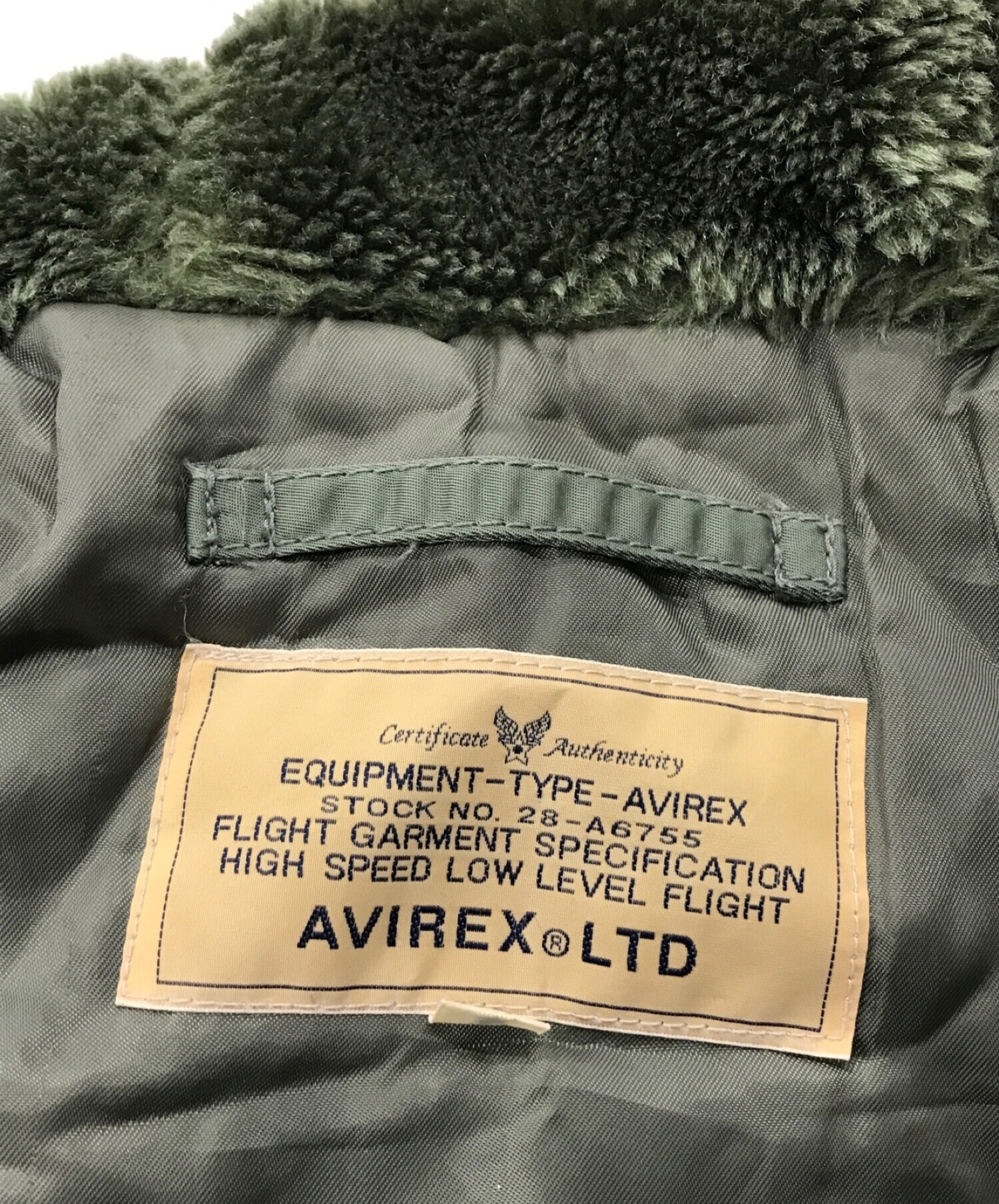 中古・古着通販】AVIREX (アヴィレックス) フライトジャケット カーキ サイズ:SIZE M｜ブランド・古着通販 トレファク公式【TREFAC  FASHION】スマホサイト