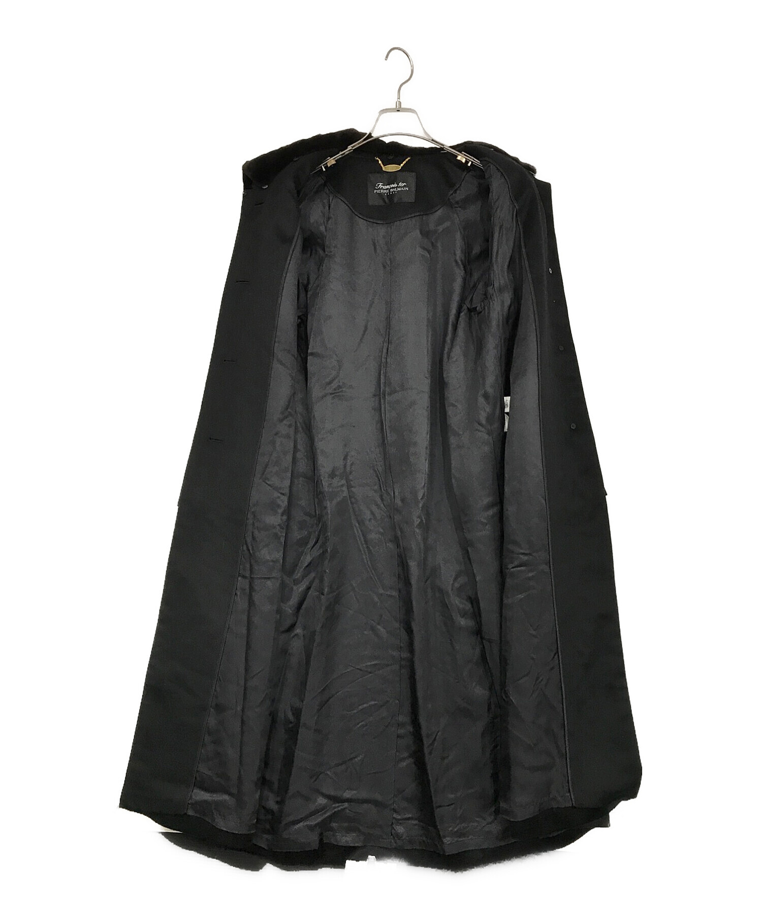 PIERRE BALMAIN (ピエールバルマン) カシミミンクヤコート ブラック サイズ:SIZE 7AR