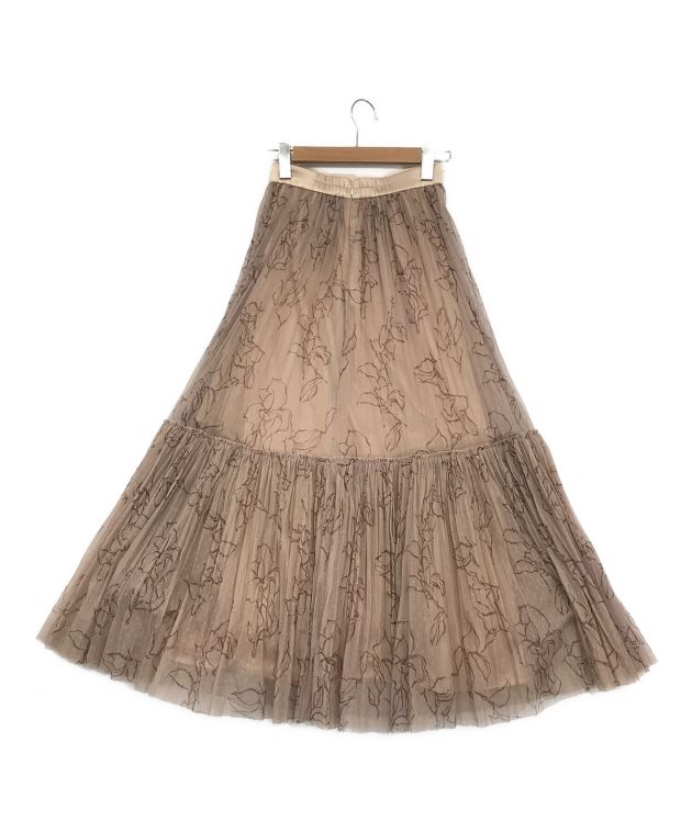 未使用】Her lip to Rose Pleated Tulle Skirt - スカート