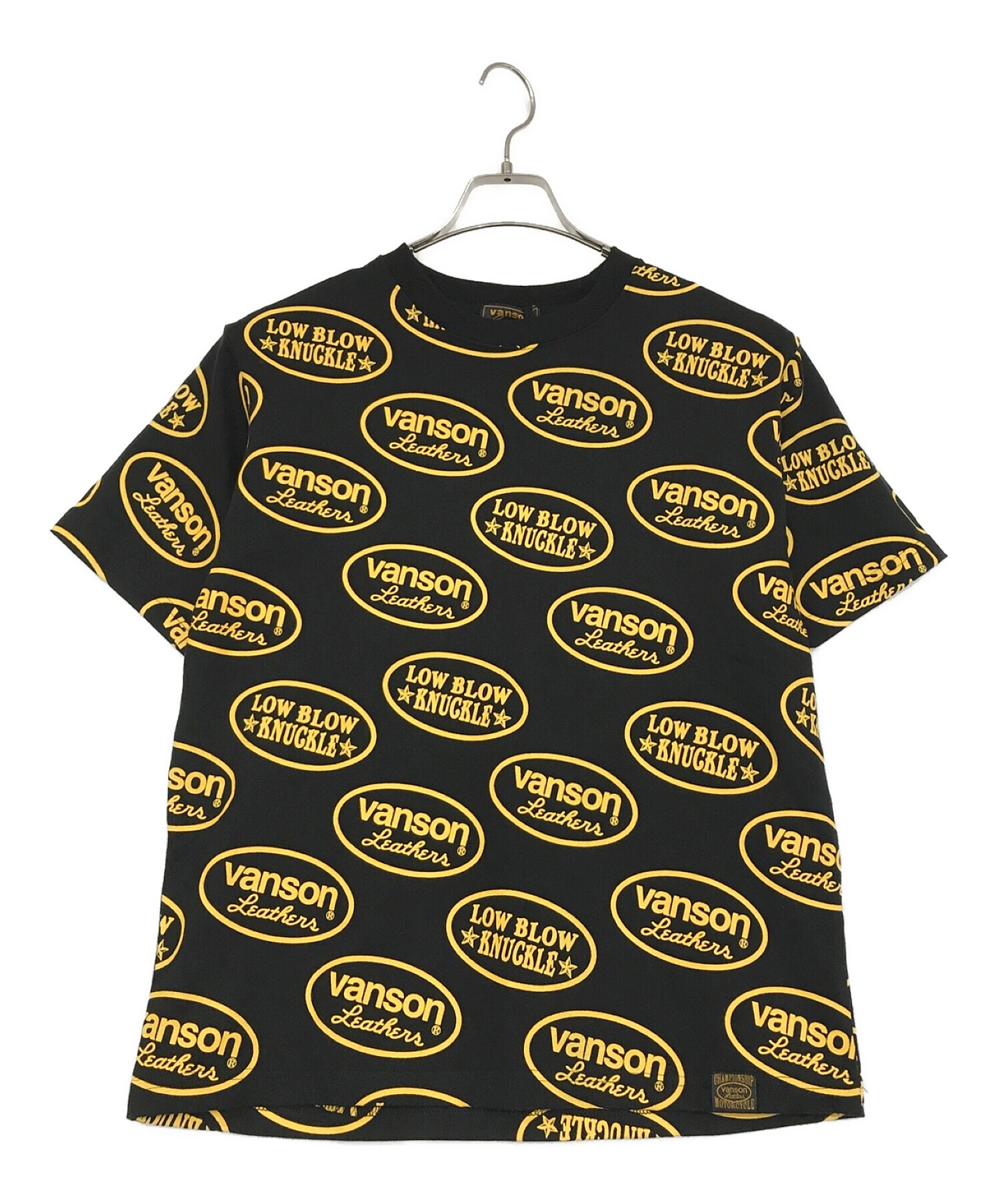 VANSON (バンソン) Tシャツ ブラック×イエロー サイズ:SIZE　M 未使用品