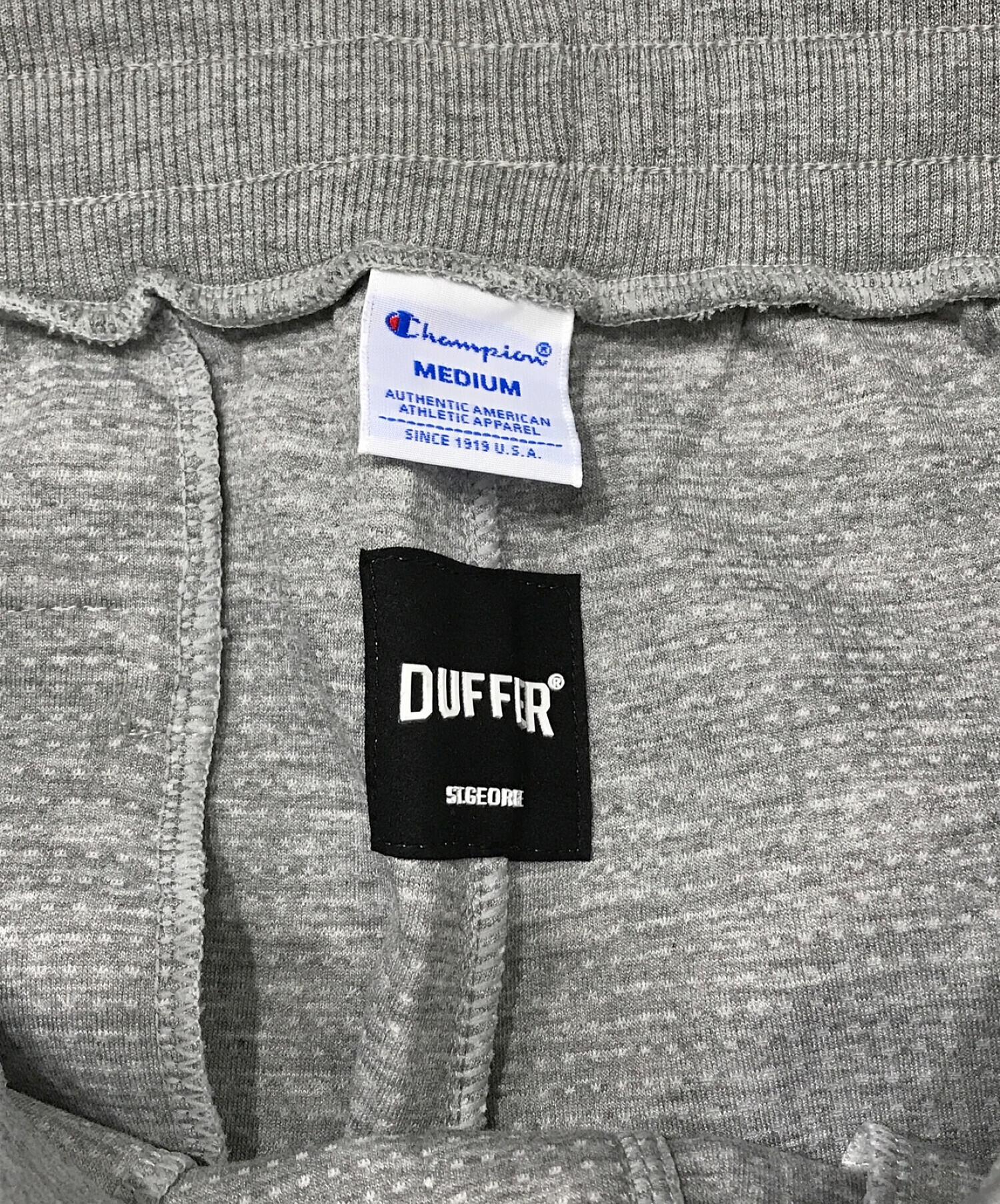 Champion (チャンピオン) DUFFER BLACK LABEL (ダファー ブラック レーベル) ハーフパンツ グレー サイズ:SIZE M  未使用品