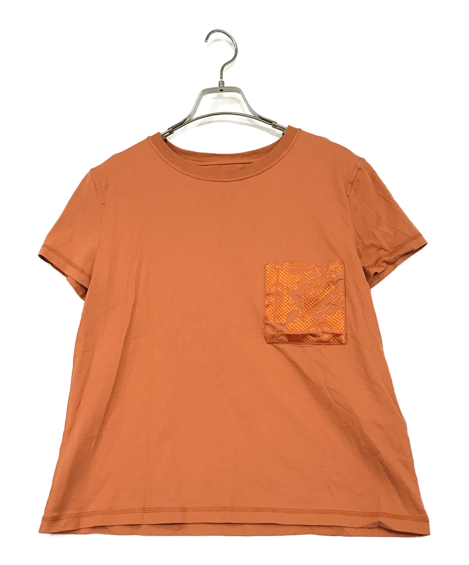 HERMES (エルメス) ポケットTシャツ オレンジ サイズ:SIZE 40