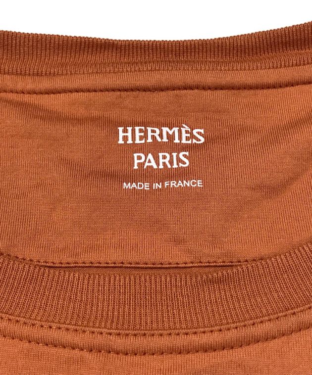 中古・古着通販】HERMES (エルメス) ポケットTシャツ オレンジ サイズ ...