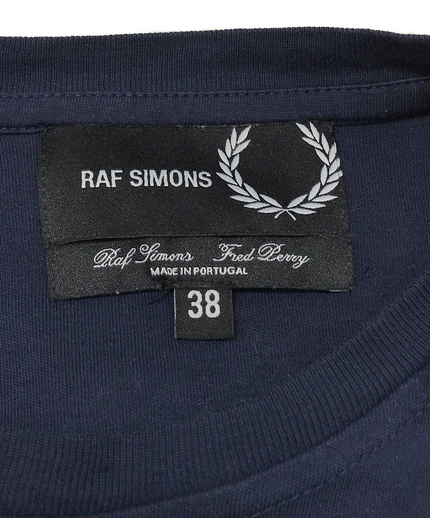 中古・古着通販】RAF SIMONS (ラフシモンズ) FRED PERRY (フレッドペリー) 半袖Tシャツ ネイビー サイズ:SIZE 38｜ブランド・古着通販  トレファク公式【TREFAC FASHION】スマホサイト