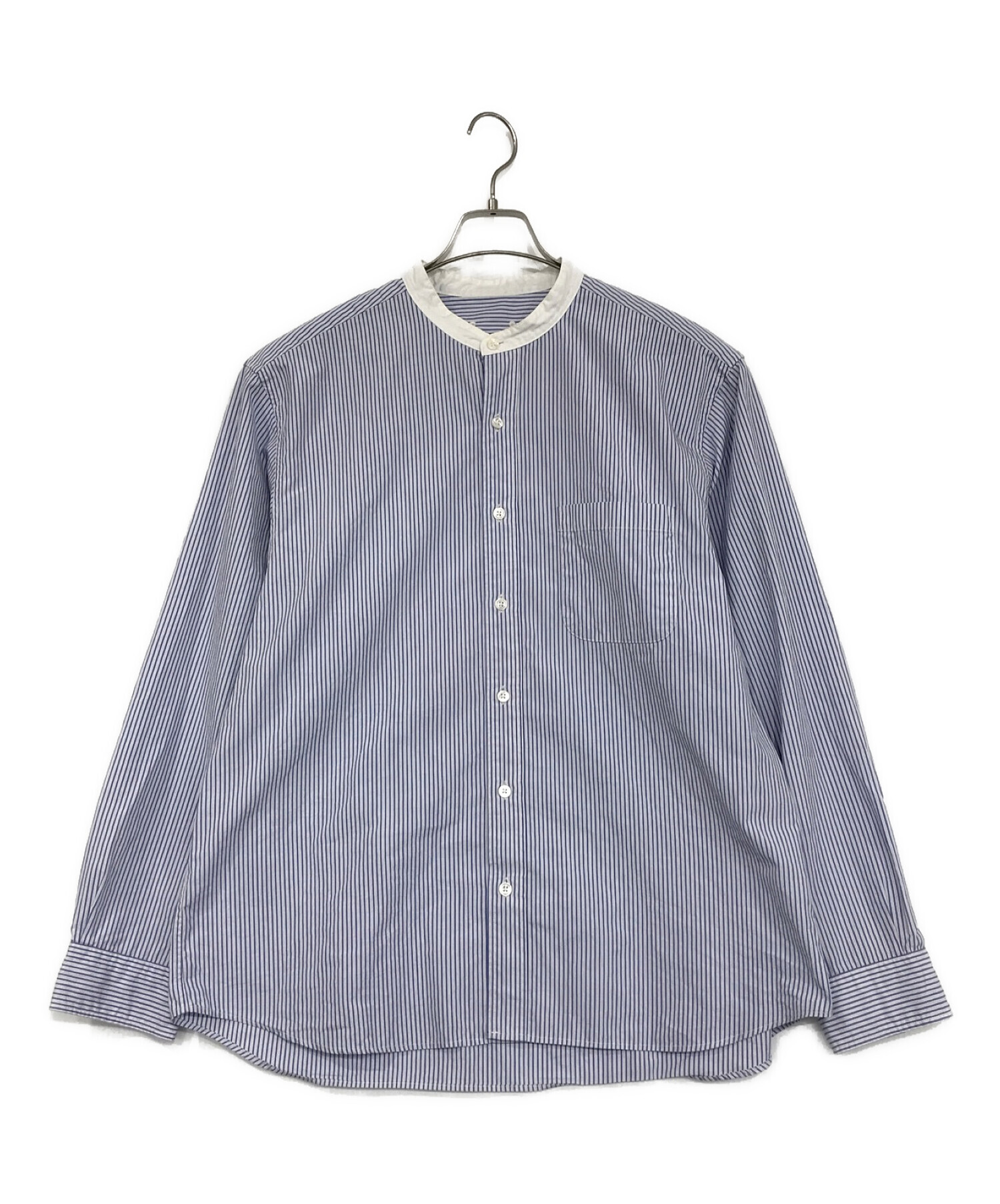 SOPHNET. (ソフネット) THOMAS MASON (トーマスメイソン) BIG BAND COLLAR SHIRT ブルー サイズ:SIZE　 L