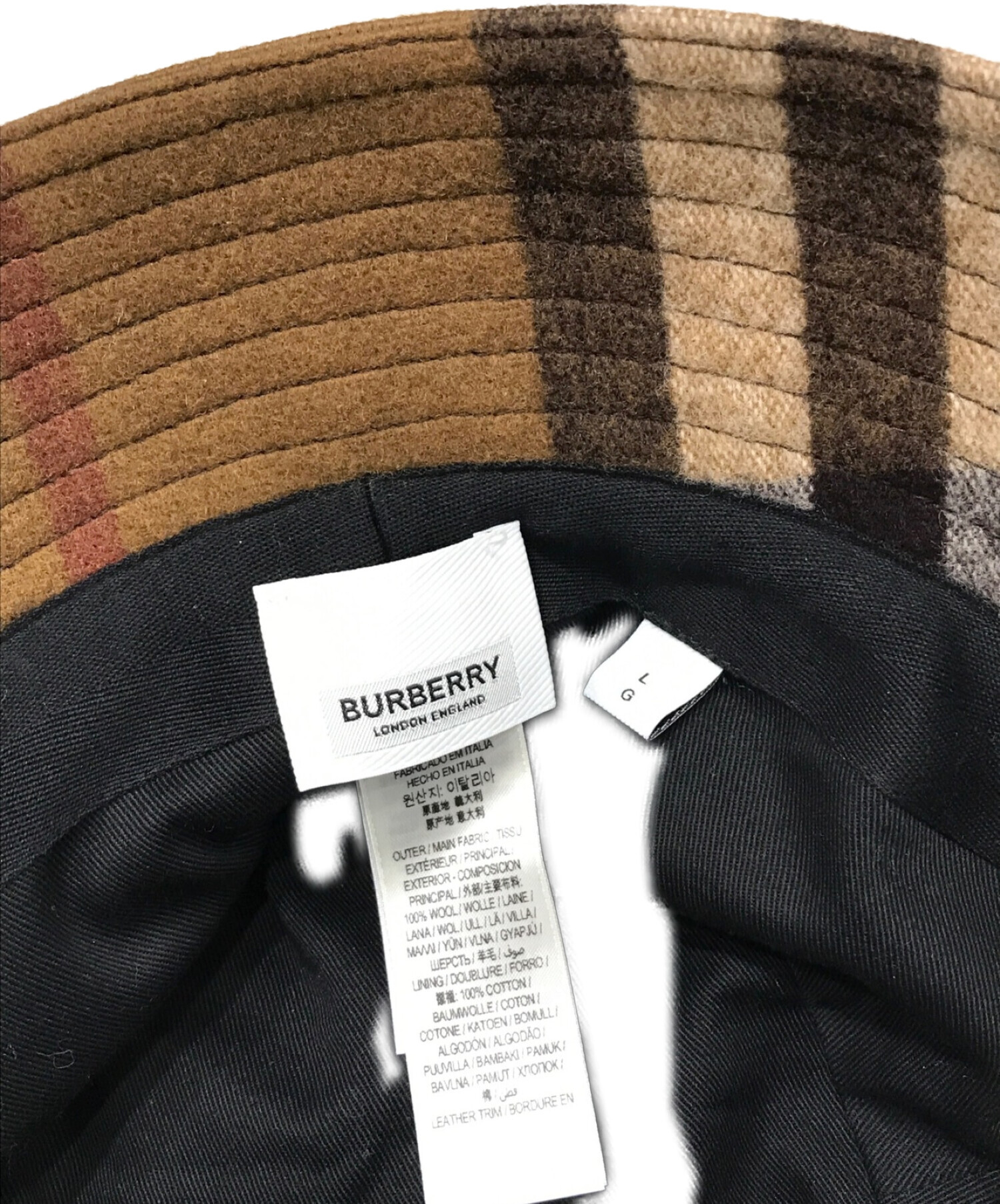 中古・古着通販】BURBERRY (バーバリー) チェックバケットハット