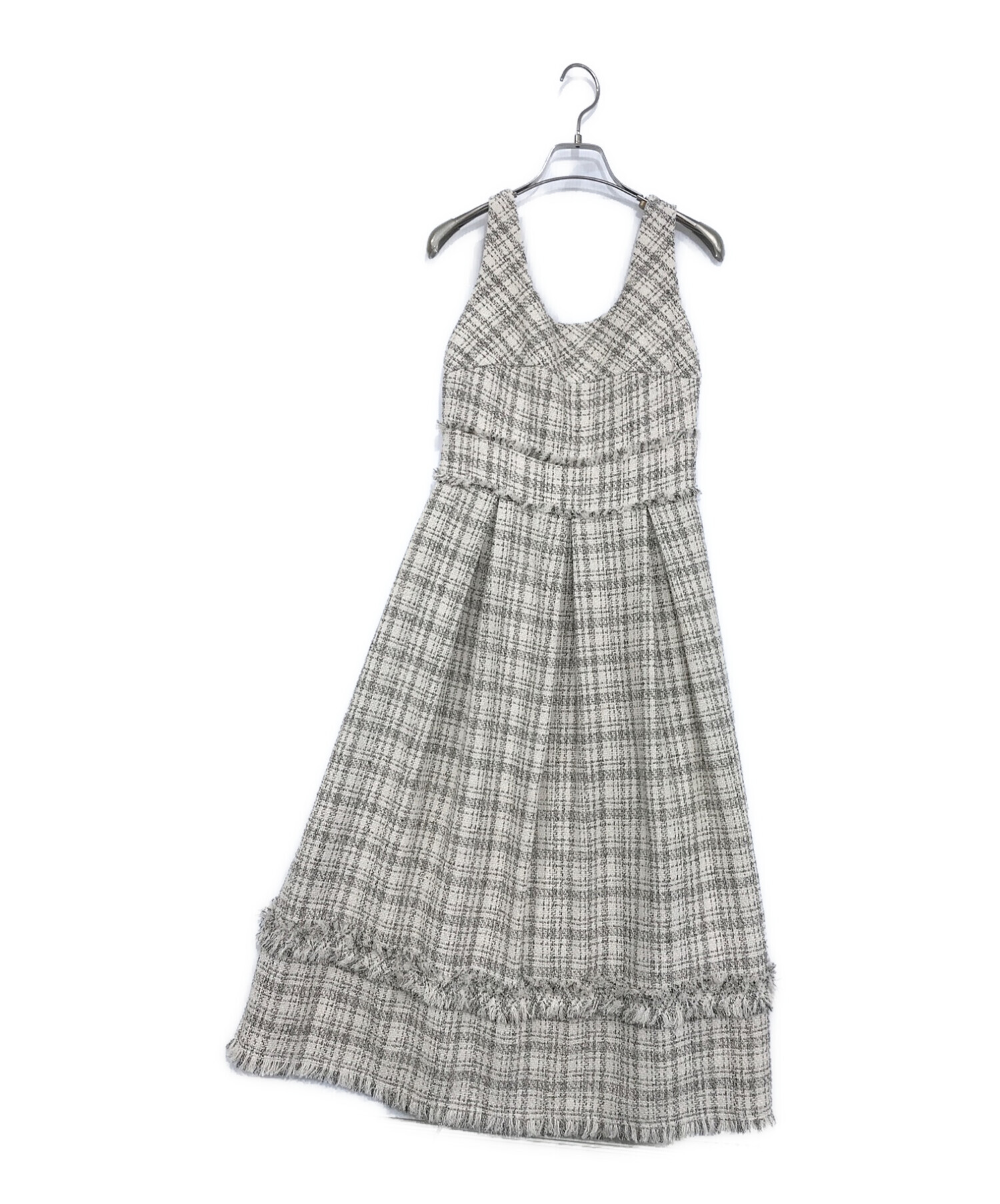 ポリエステル100%【送料込】Summer Tweed Dress White-Sサイズ - ミニ ...