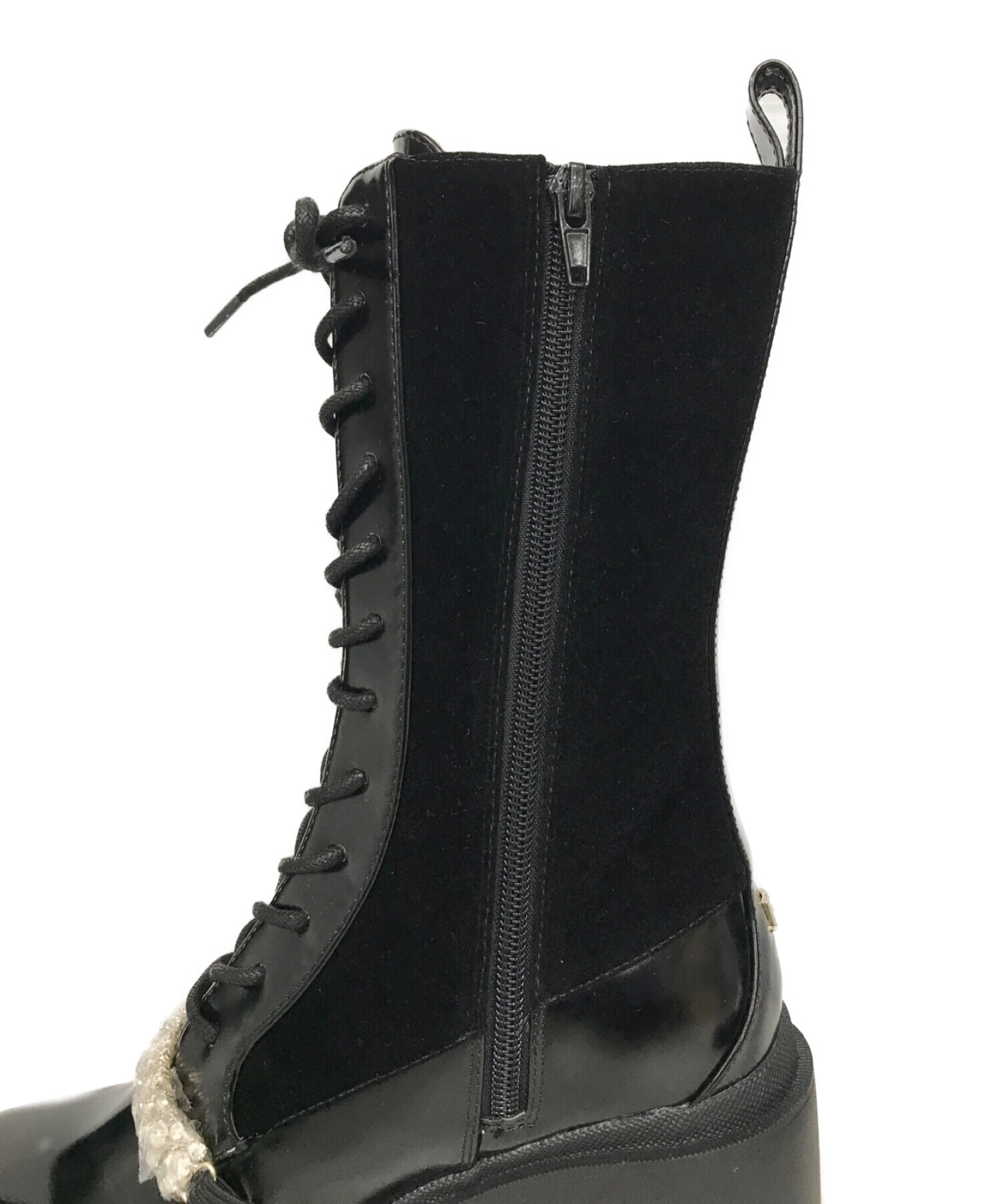 HER LIP TO (ハーリップトゥ) Crystal Lace-Up Ankle Boots ブラック サイズ:SIZE　36