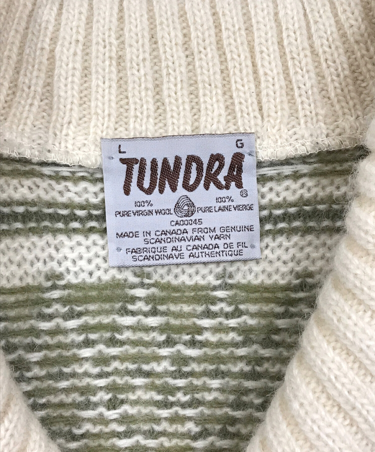 中古・古着通販】TUNDRA (ツンドラ) ショールニット アイボリー サイズ