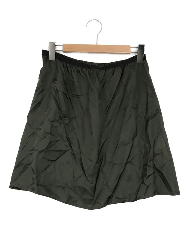 中古・古着通販】sacai (サカイ) Solid Satin Skirt オリーブ サイズ 
