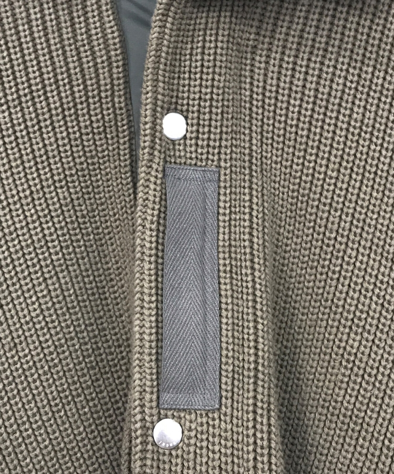 sacai (サカイ) コントラストカラー ニットジャケット ベージュ サイズ:SIZE　3
