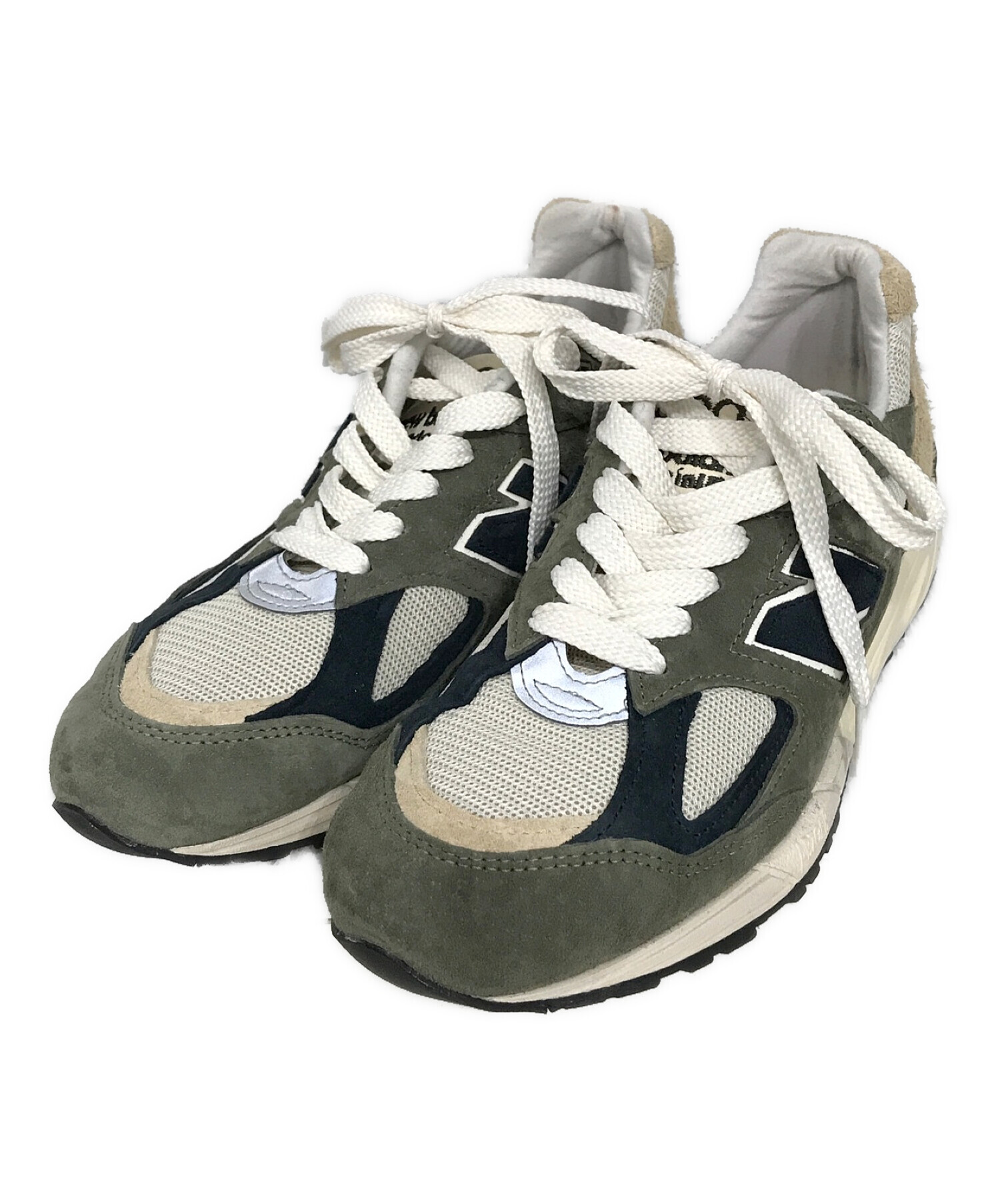 NEW BALANCE (ニューバランス) スニーカー カーキ×ベージュ サイズ:SIZE　US9