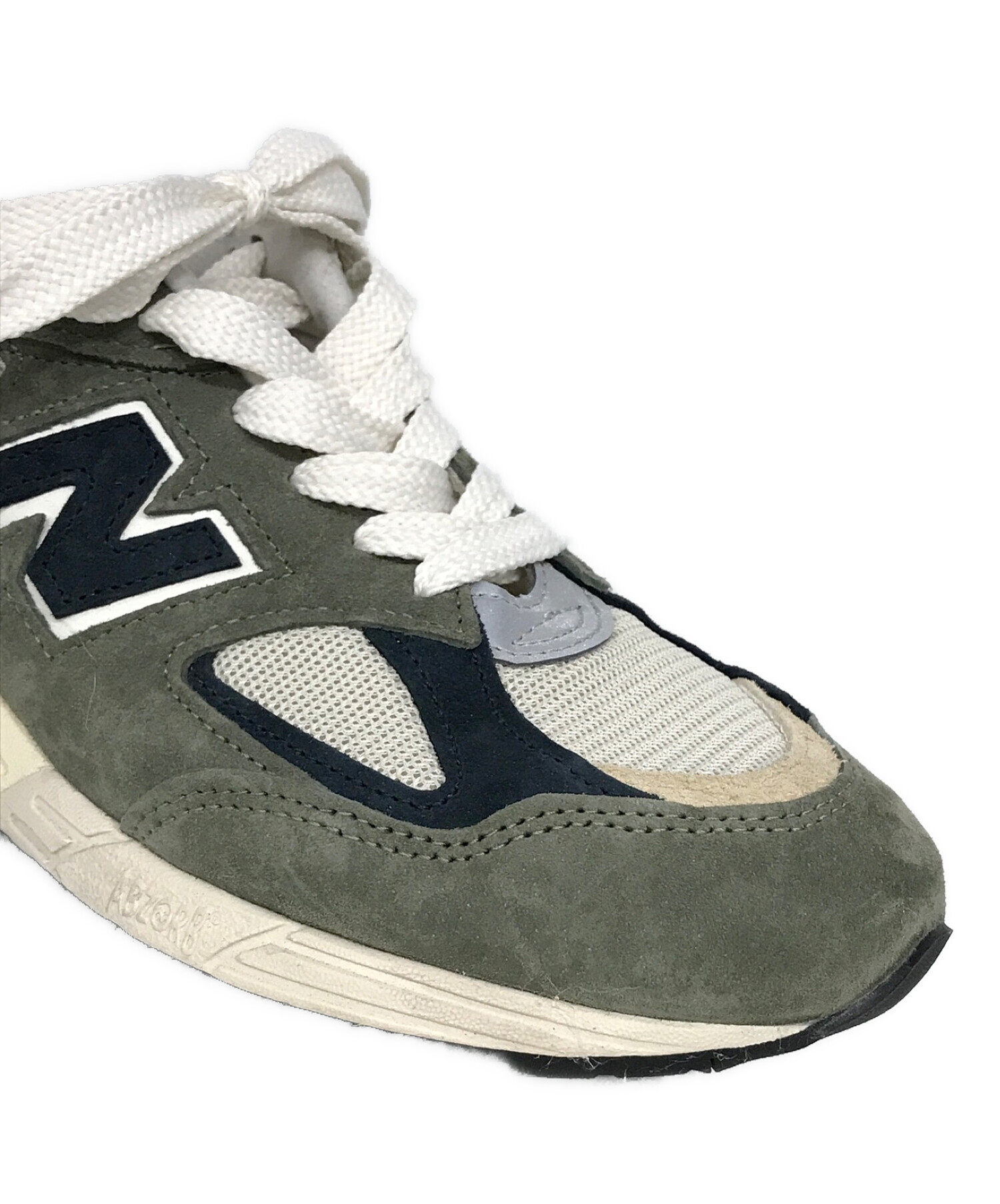 NEW BALANCE (ニューバランス) スニーカー カーキ×ベージュ サイズ:SIZE　US9