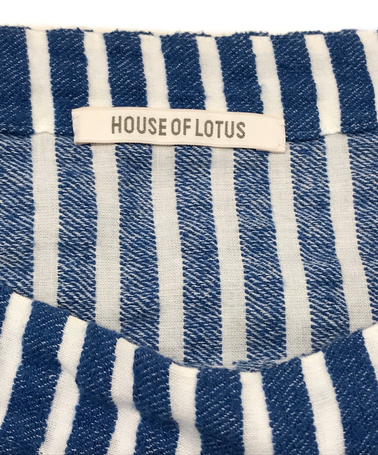 house of lotus (ハウスオブロータス) フレンチリネンワンピース ブルー サイズ:SIZE M