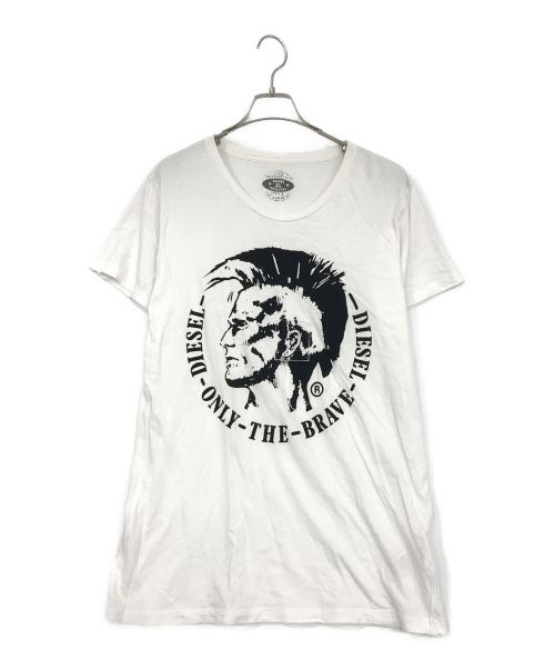 【中古・古着通販】DIESEL (ディーゼル) プリントTシャツ ホワイト