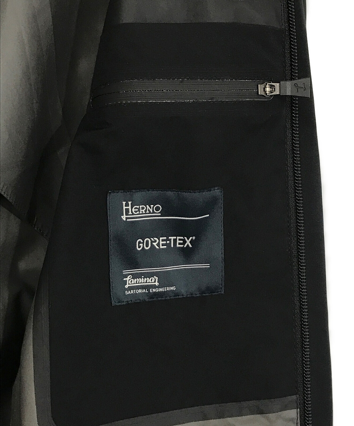 中古・古着通販】HERNO (ヘルノ) Laminar パーカーブルゾン ブラック