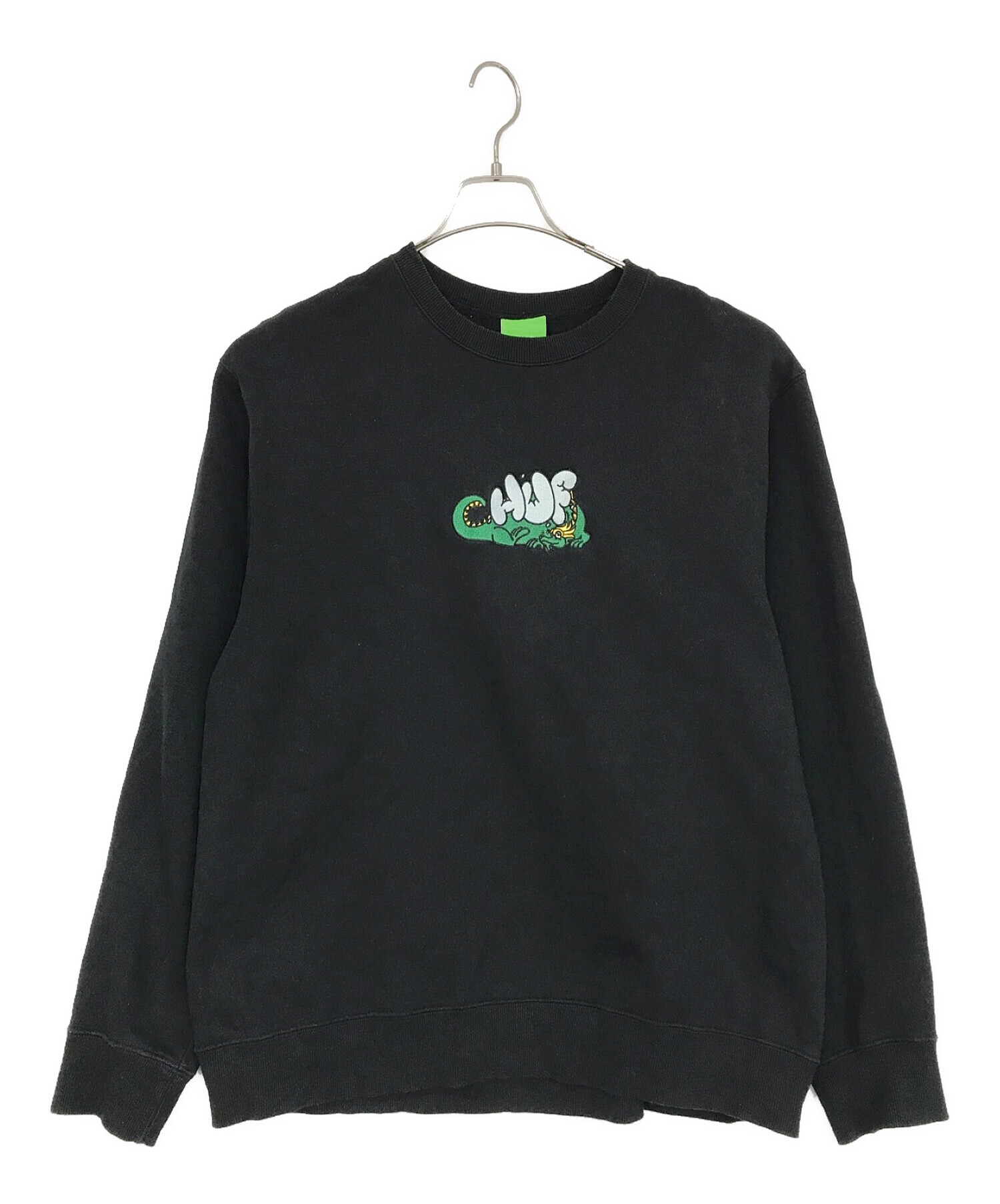 HUF (ハフ) 裏起毛スウェット ブラック サイズ:SIZE　XL