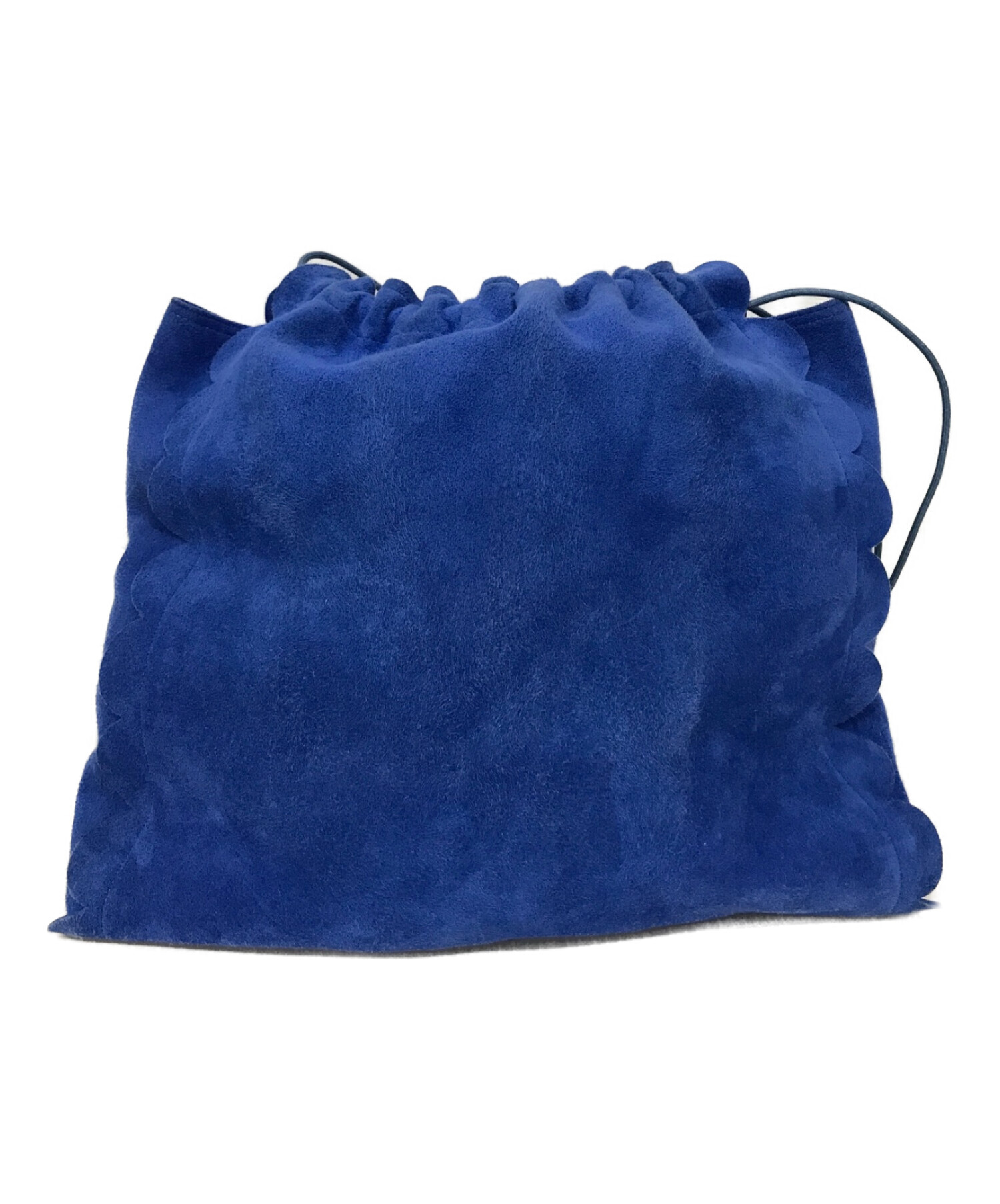 LUDLOW (ラドロー) スカラップ巾着バッグ ブルー