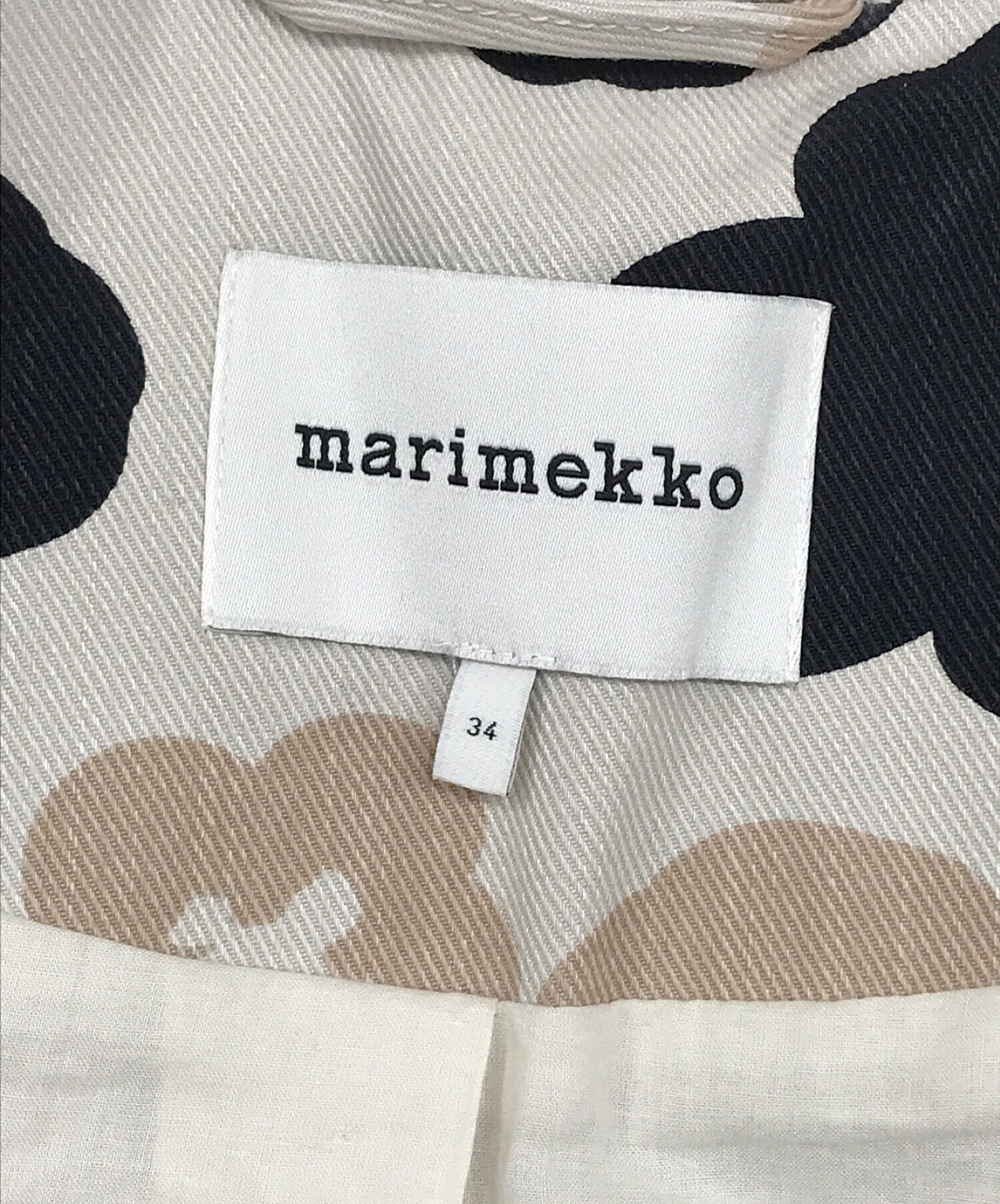 中古・古着通販】marimekko (マリメッコ) JUTTU COAT ベージュ サイズ