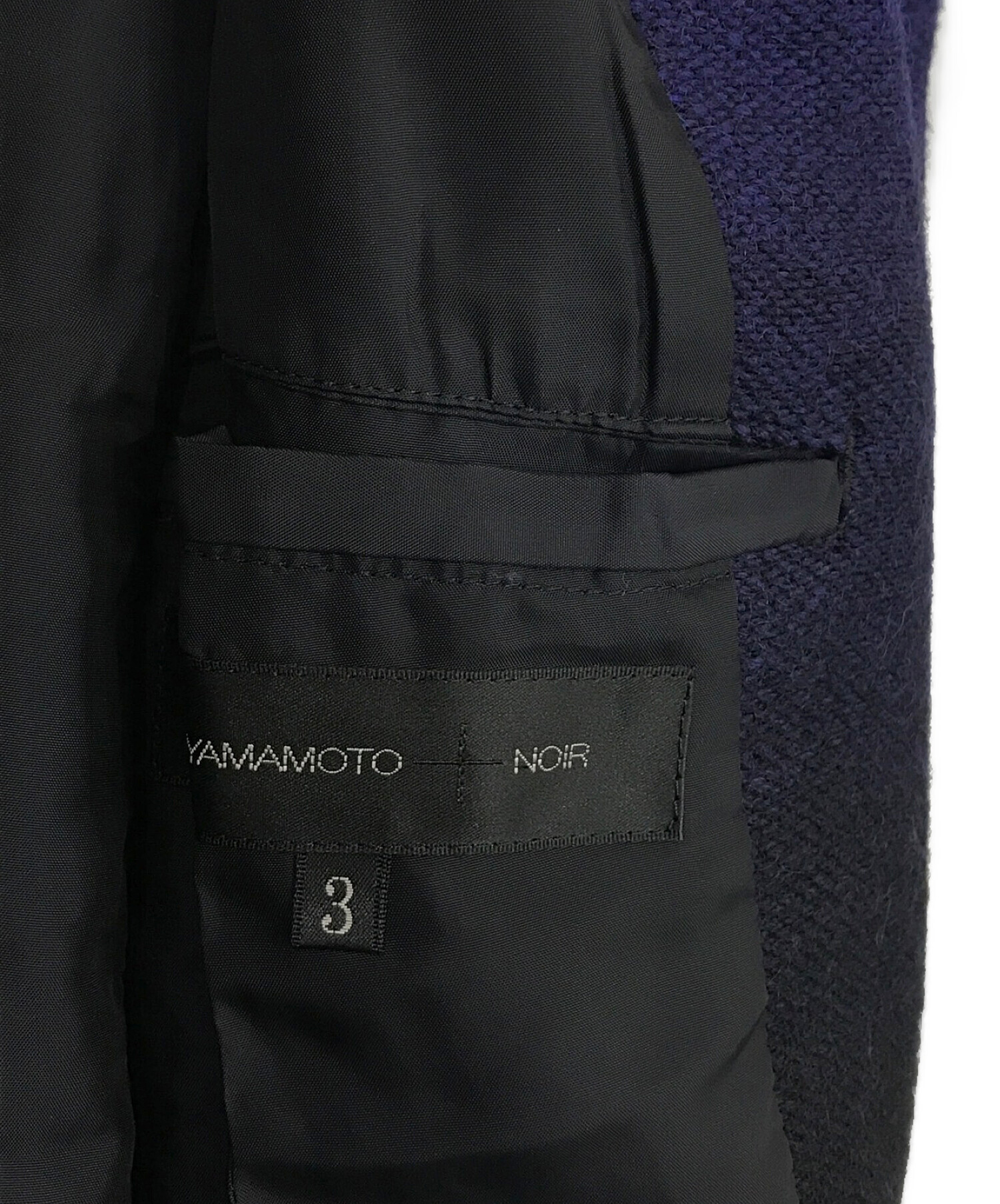 yohji yamamoto+Noir ヨウジヤマモトプリュスノアール 18SS レザーコンビウールギャバジンバックパック ブラック NW-I01-160