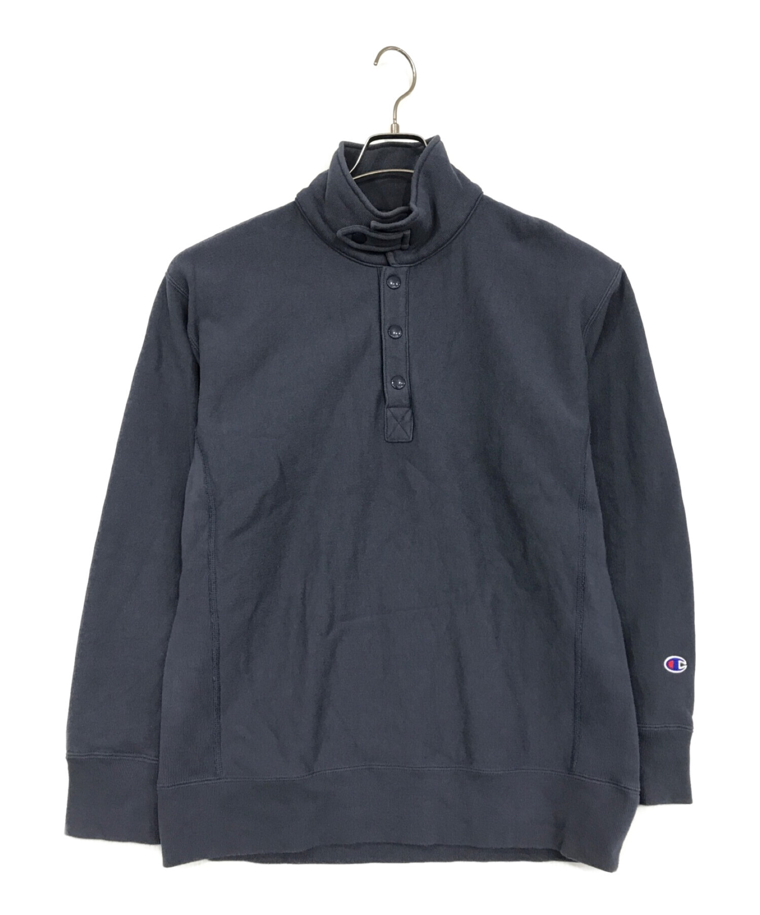 Champion (チャンピオン) スナップボタンスウェット ネイビー サイズ:SIZE M