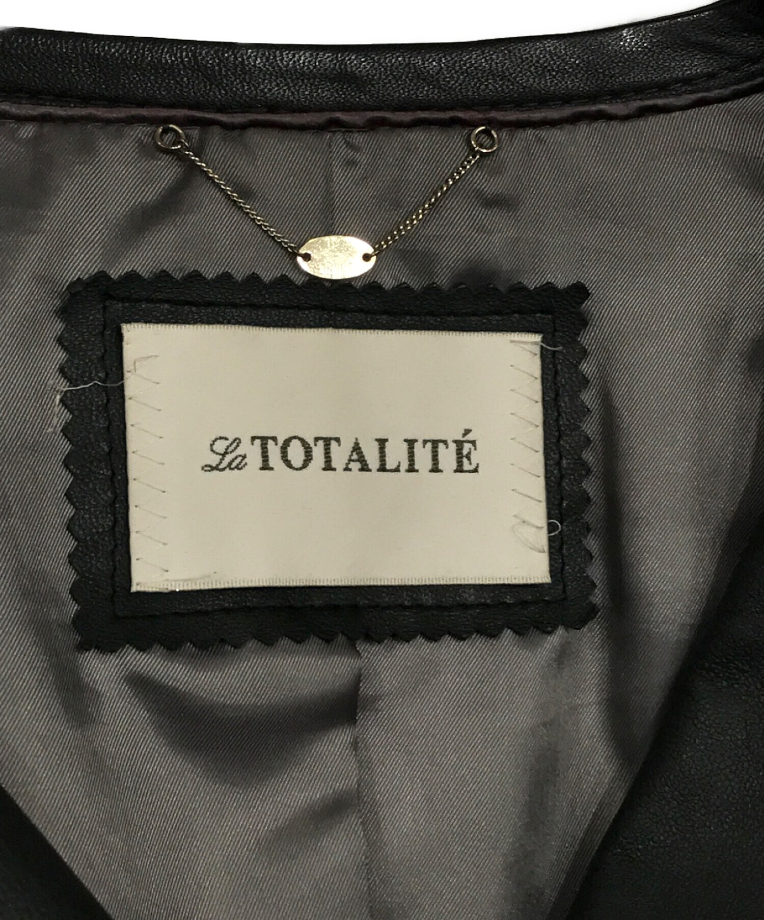 La TOTALITE (ラトータリテ) ライダースジャケット ブラック サイズ:SIZE 36