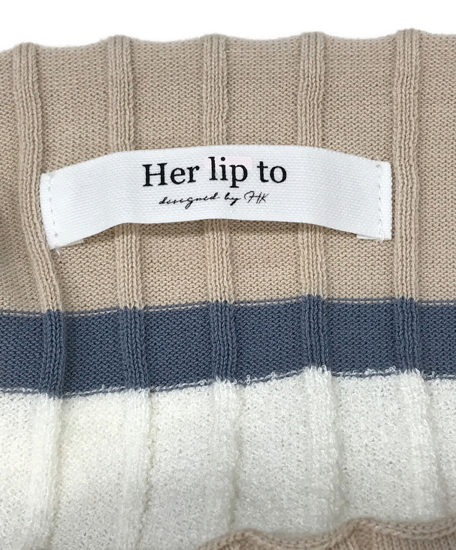 中古・古着通販】HER LIP TO (ハーリップトゥ) Cotton Striped Ribbed