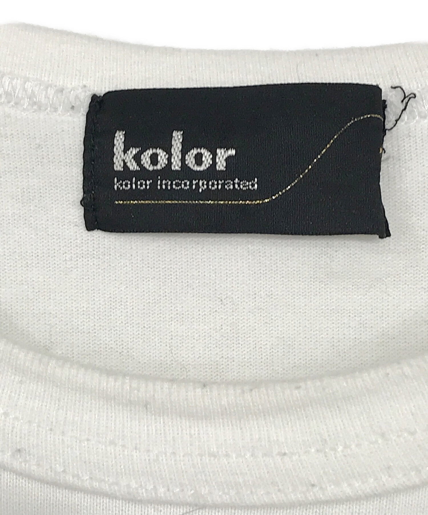 中古・古着通販】KOLOR (カラー) プリントTシャツ ホワイト サイズ 